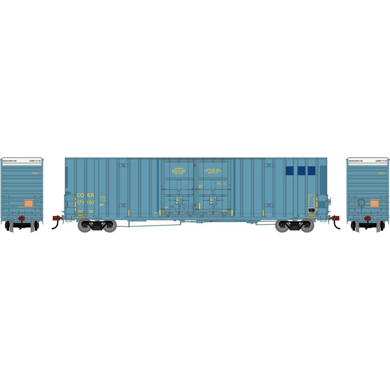 HO ATH 60' Gunderson High Cube Double Door Box Car, Primed For Grime COER #171157
