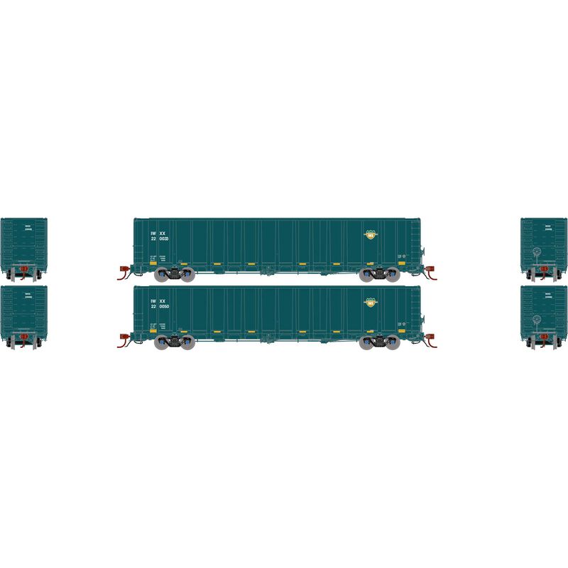 N NSC 6400 Gondola with Load, IWXX 220033, 220050 (2)