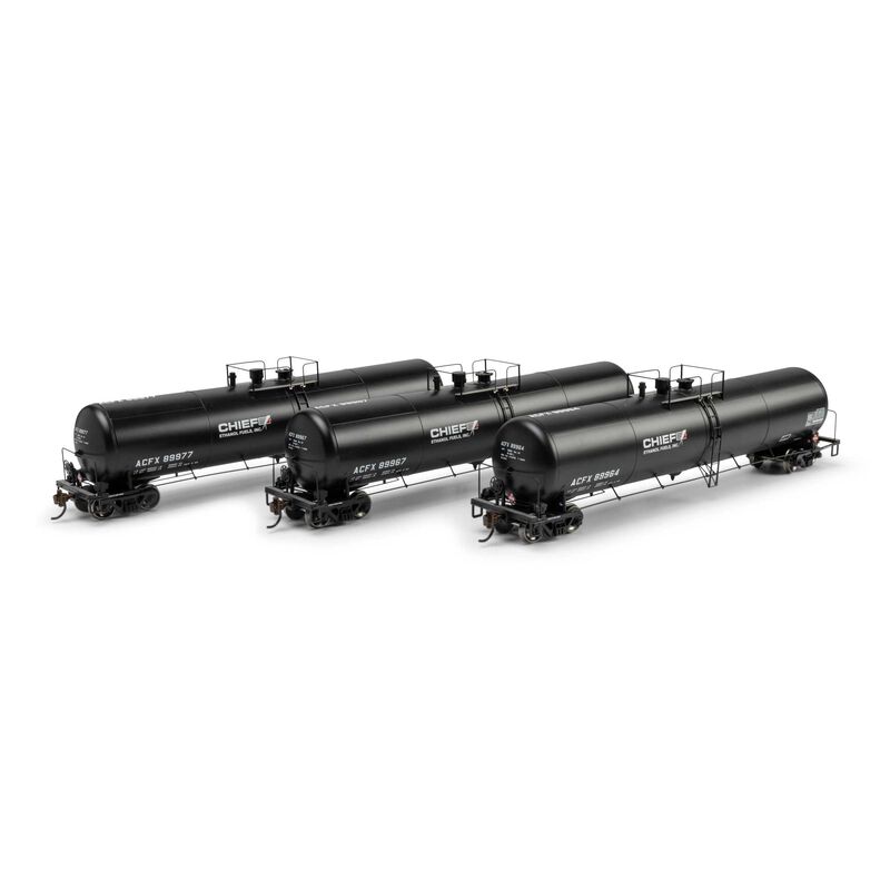 Athearn HO ATH 30K Ethanol Tank Car, ACFX #89964/89967/89977 (3)