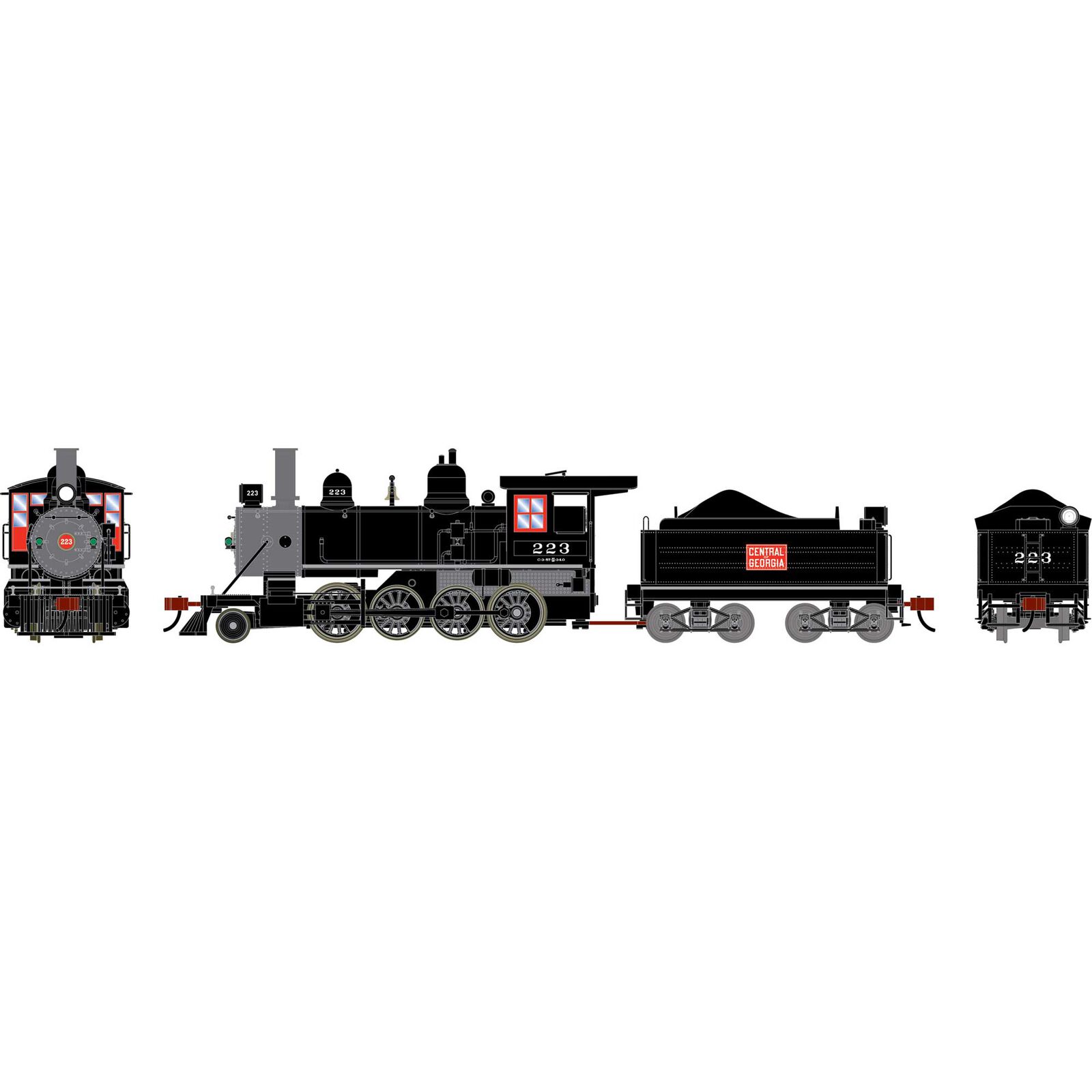 HO ATH 2-8-0 Steam Locomotive, CG #223
