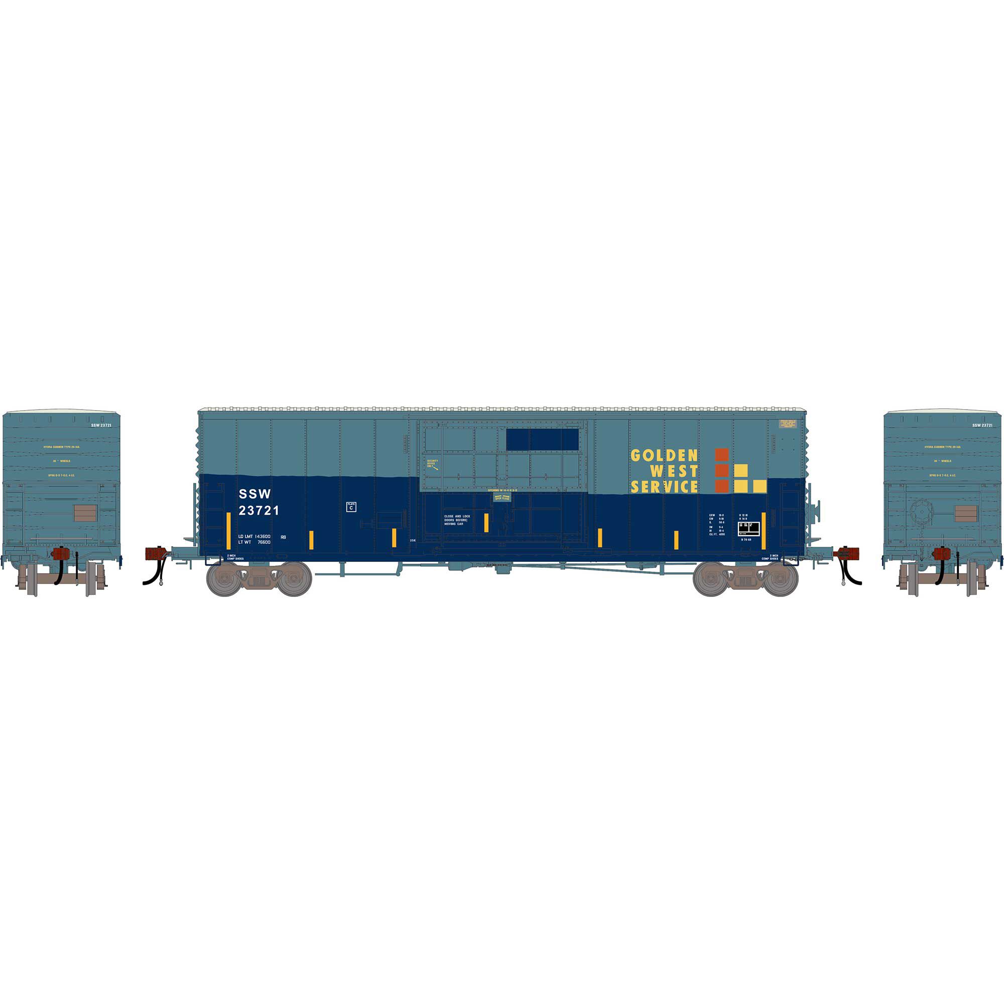 Athearn Genesis HO GEN 50' PC&F Box Car w/14' Plug Door, Primed