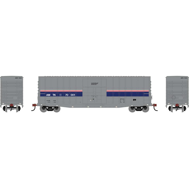 Roundhouse HO RND 50' Waffle High Cube Box Car AMTK Phase IV #70001