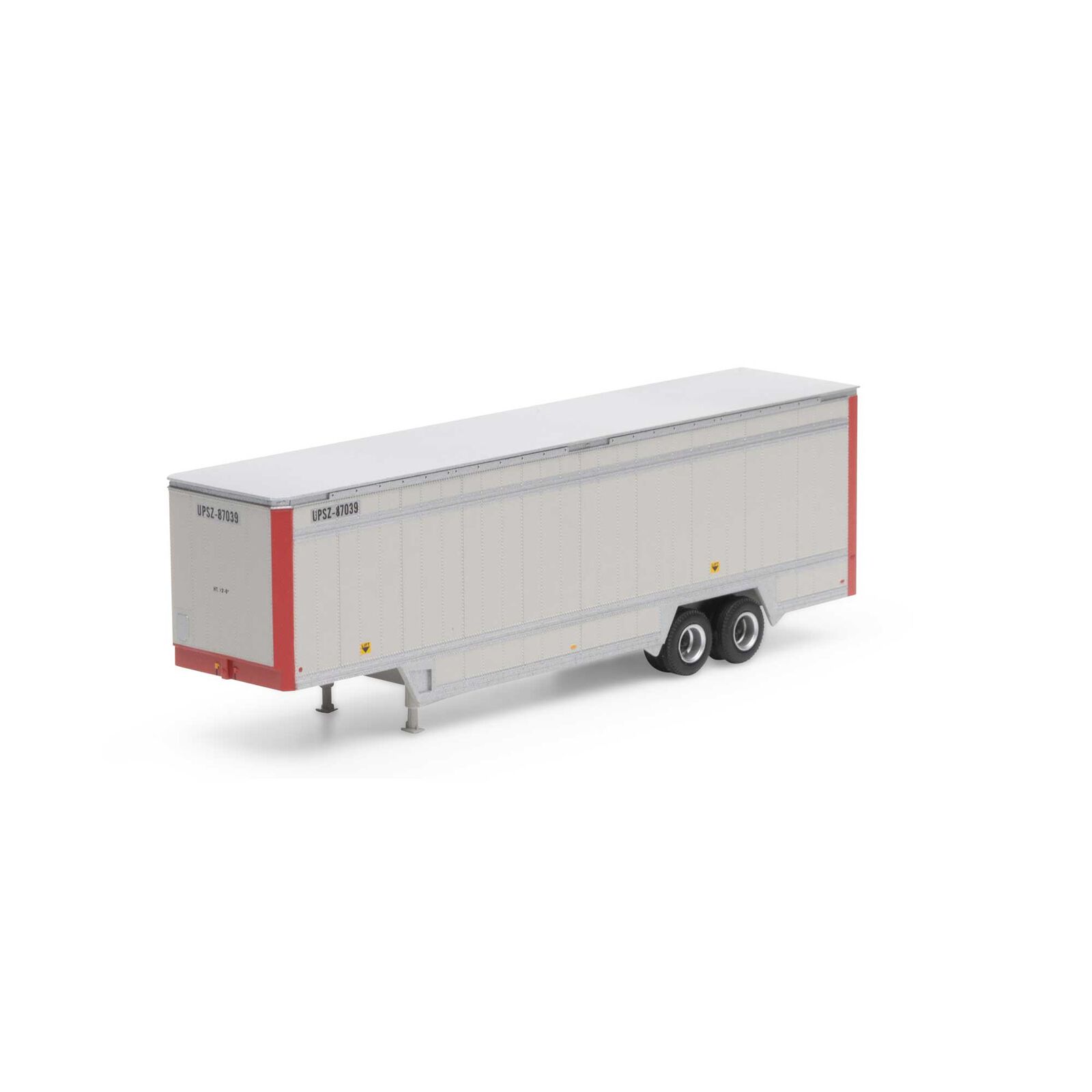 HO 40' Drop Sill Parcel Trailer, UPS/Red Ends#87039
