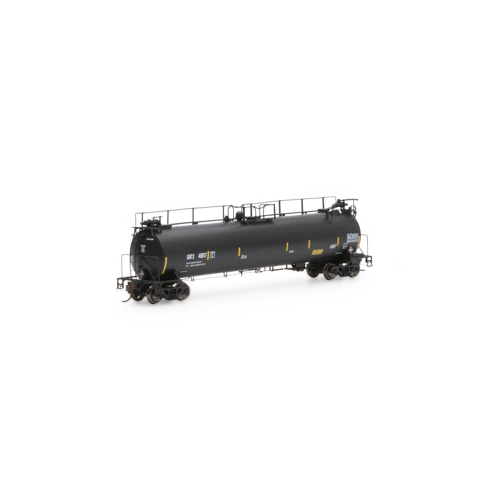 HO TankTrain Intermediate,GATX/Yellow Stripe#48617