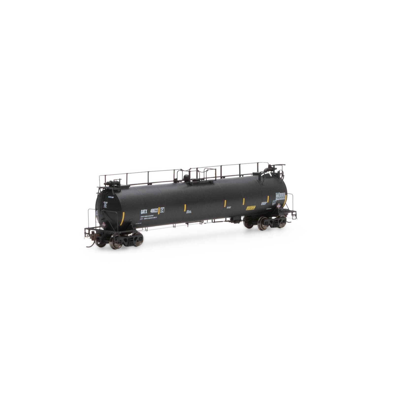 HO TankTrain Intermediate,GATX/Yellow Stripe#48622