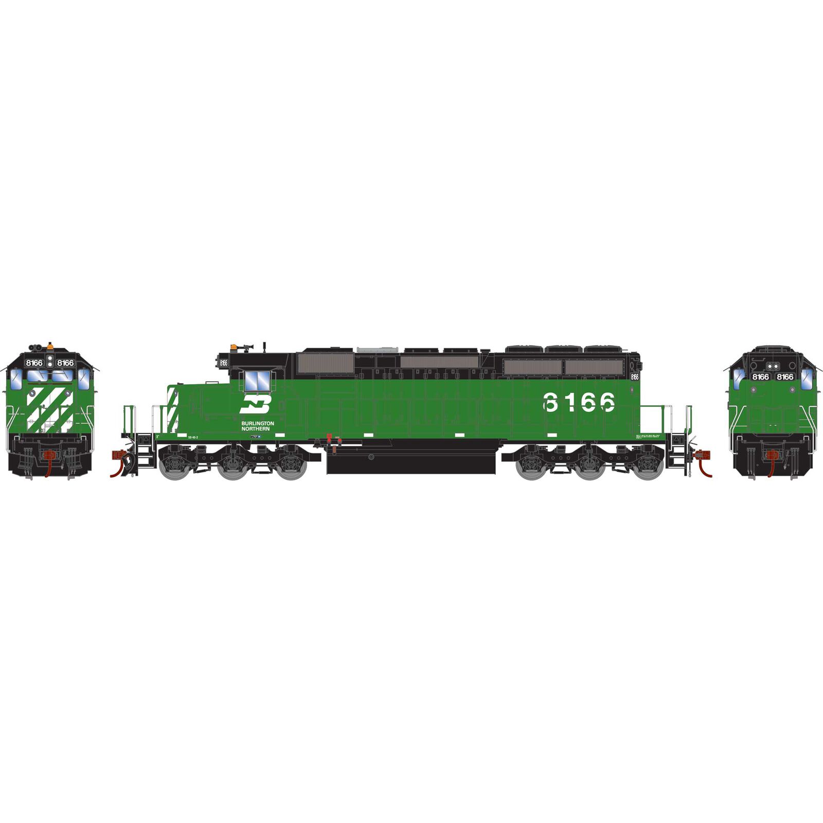 HO EMD SD40-2 Locomotive, BN #8166