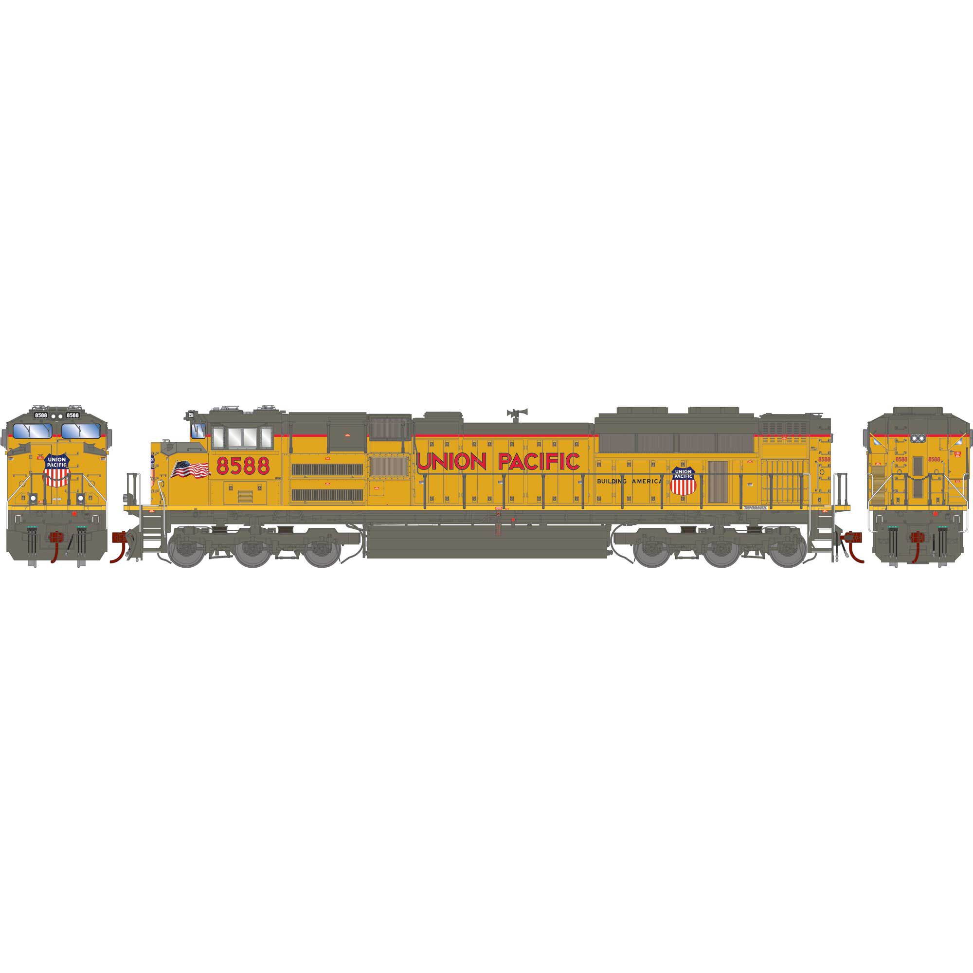 Athearn HO SD70ACe Locomotive, UP #8588 Model Train | Athearn