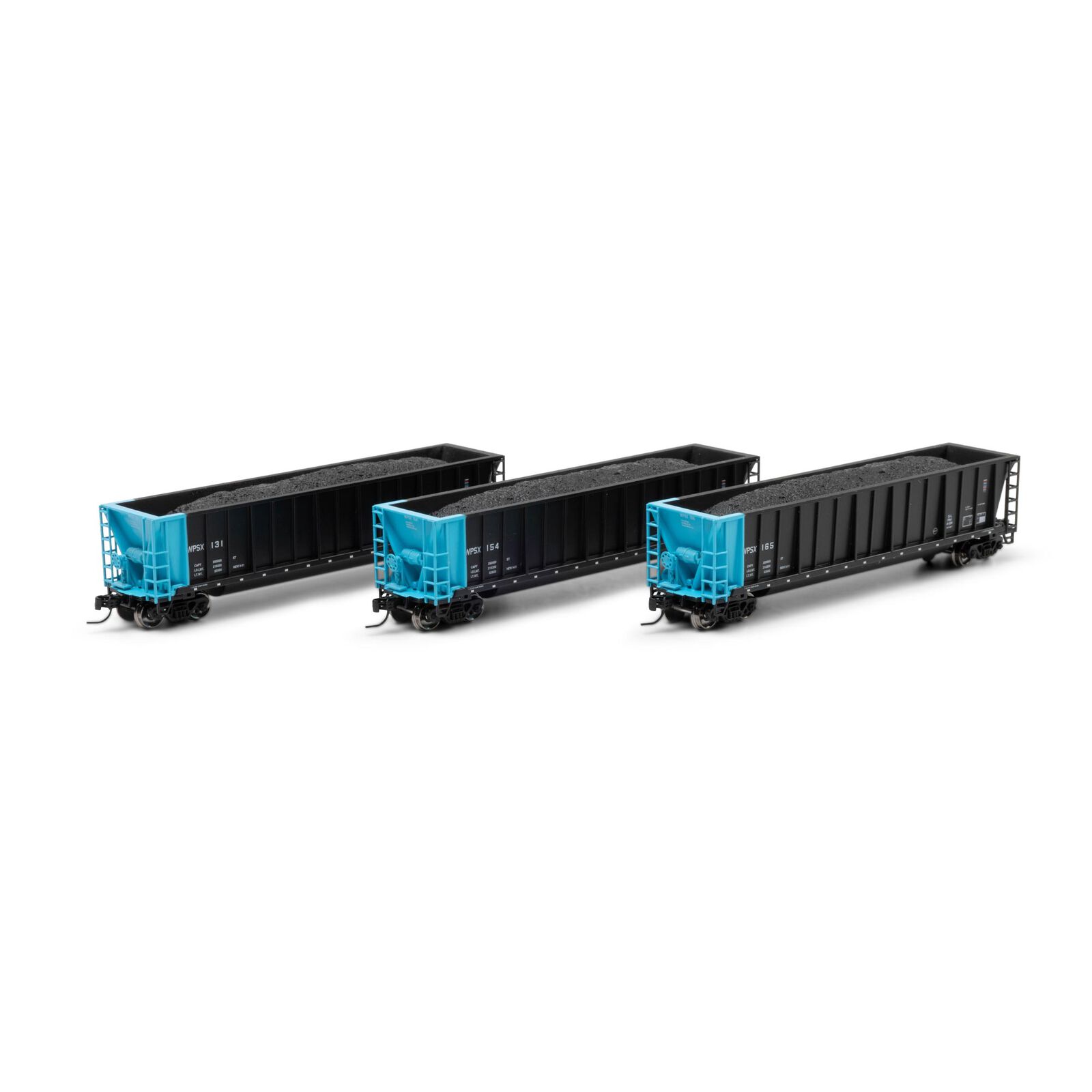 Athearn N ATH Berwick Bathtub Gondola with Load, WPSX #131/154/165 (3)