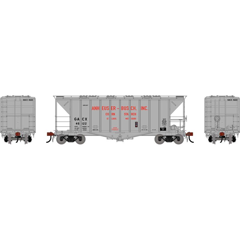 Athearn Genesis HO GEN GATC 2600 Airslide Covered Hopper, Late GACX #46122
