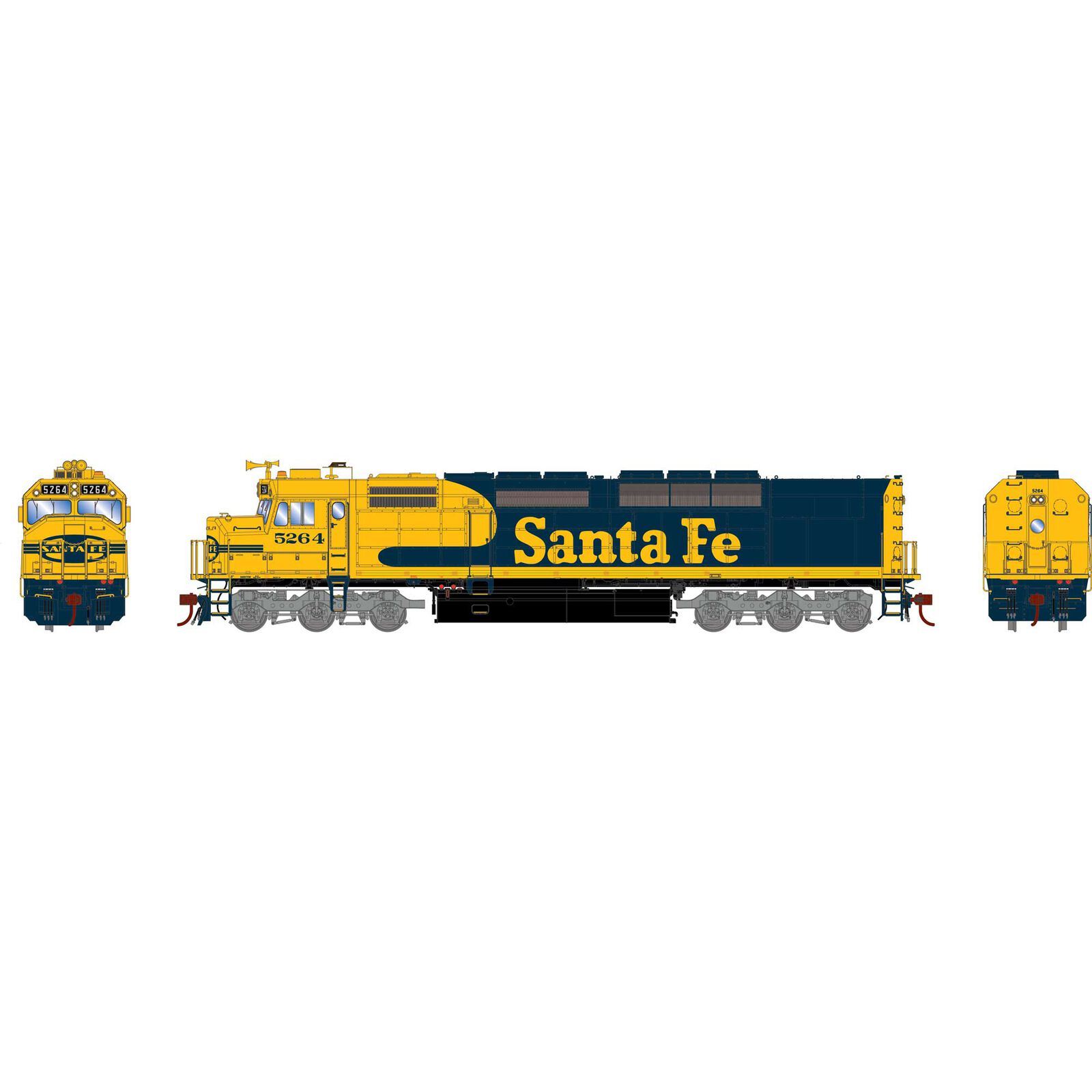 HO SDP40F Locomotive with DCC & Sound, ATSF #5264