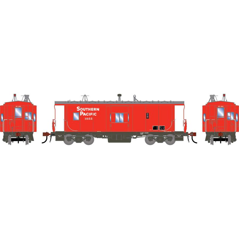 Athearn Genesis HO GEN ICC Bay Window Caboose w/Lights, Legendary Liveries Late Red SP #1955