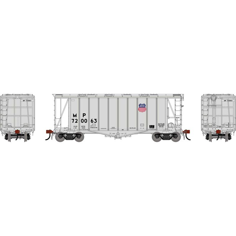 Athearn Genesis HO GEN GATC 2600 Airslide Covered Hopper, Early UP #720063