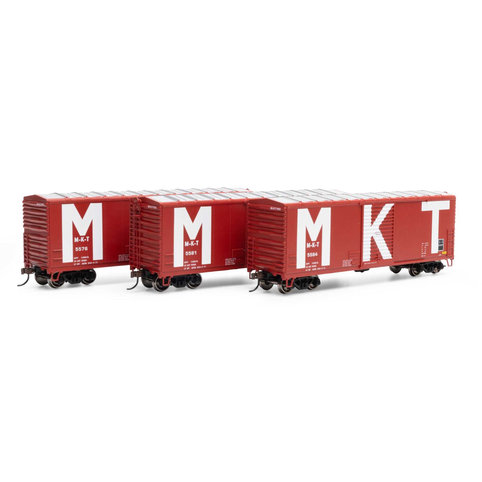HO 40' Modern Box Car, MKT #5576 / #5581 / #5584 (3)