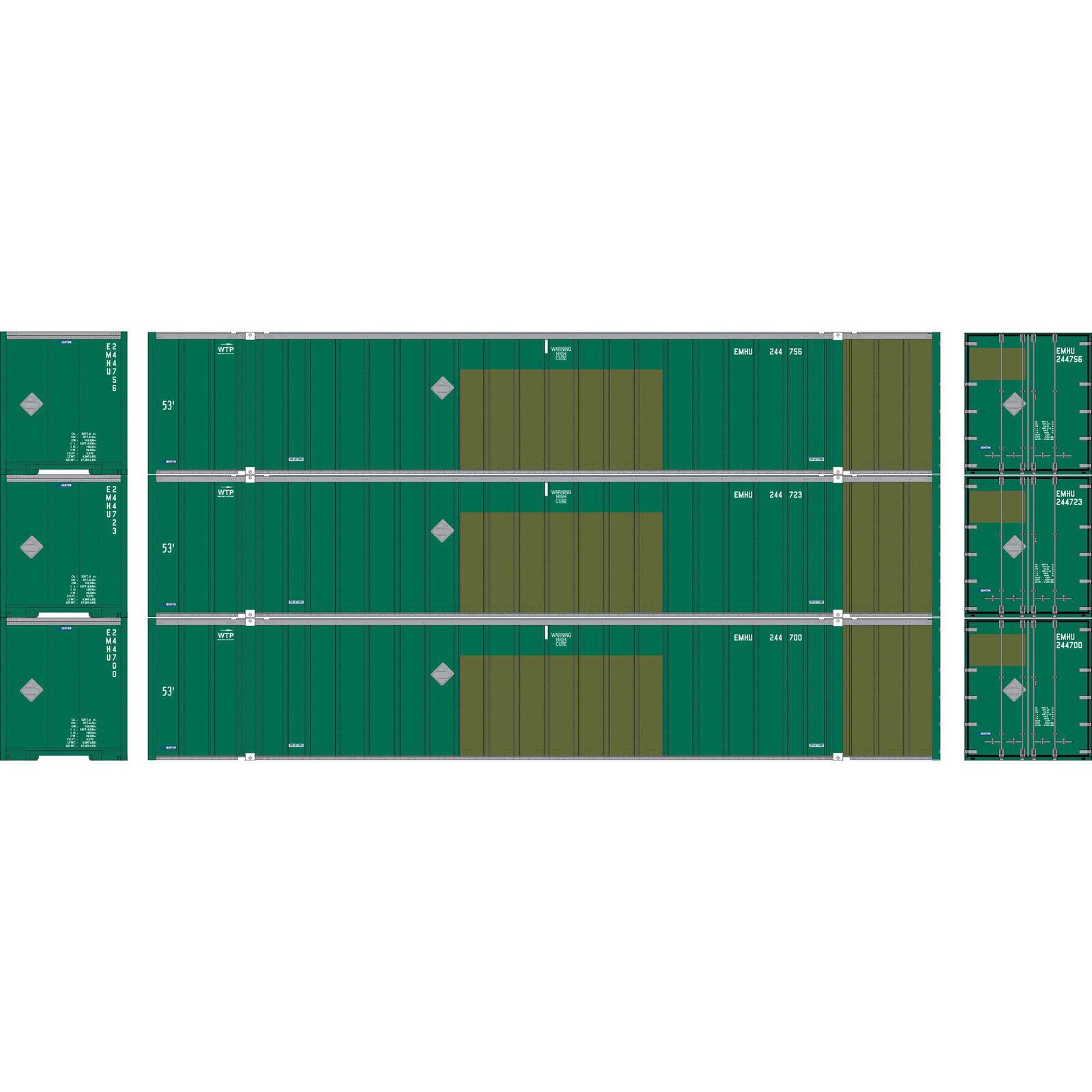 N ATH 53' Stoughton Container, EMHU #244700/244723/244756 (3)