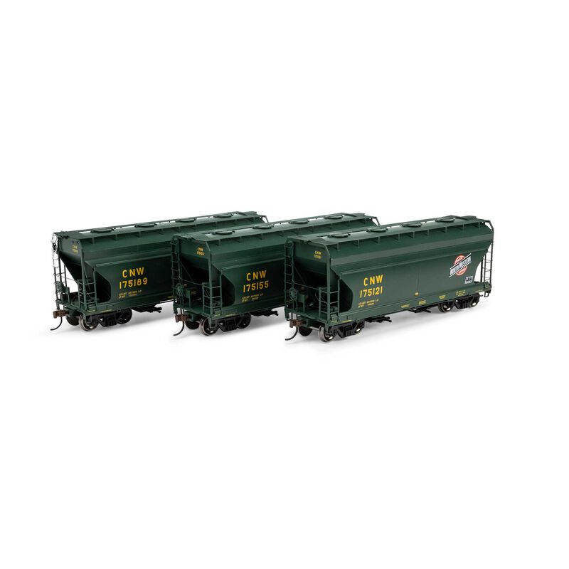 HO ACF 2970 Covered Hopper, CNW #175121/175155/175189 (3)