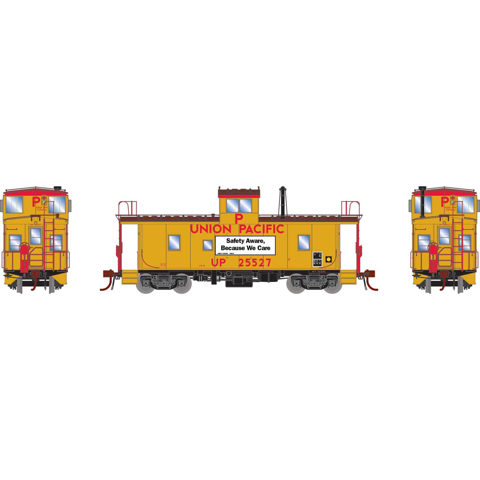 HO CA-8 Late Caboose with Lights & Sound UP #25527