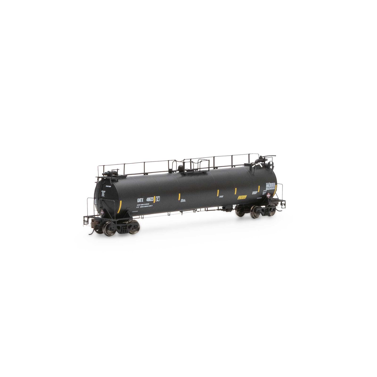HO TankTrain Intermediate,GATX/Yellow Stripe#48623