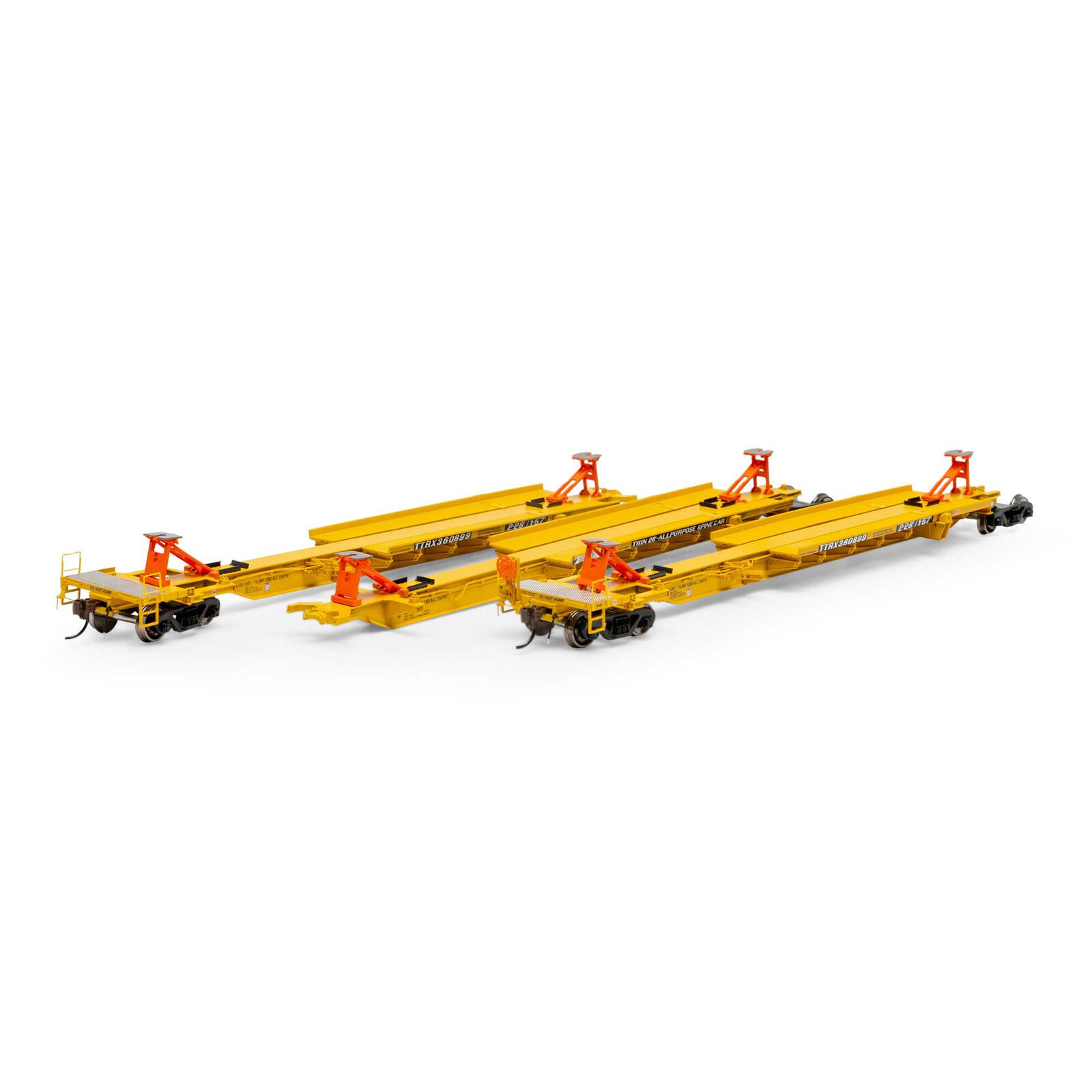 Athearn HO RTR 57' Trinity Spine Car, TTRX #360899 (3) Model Train ...