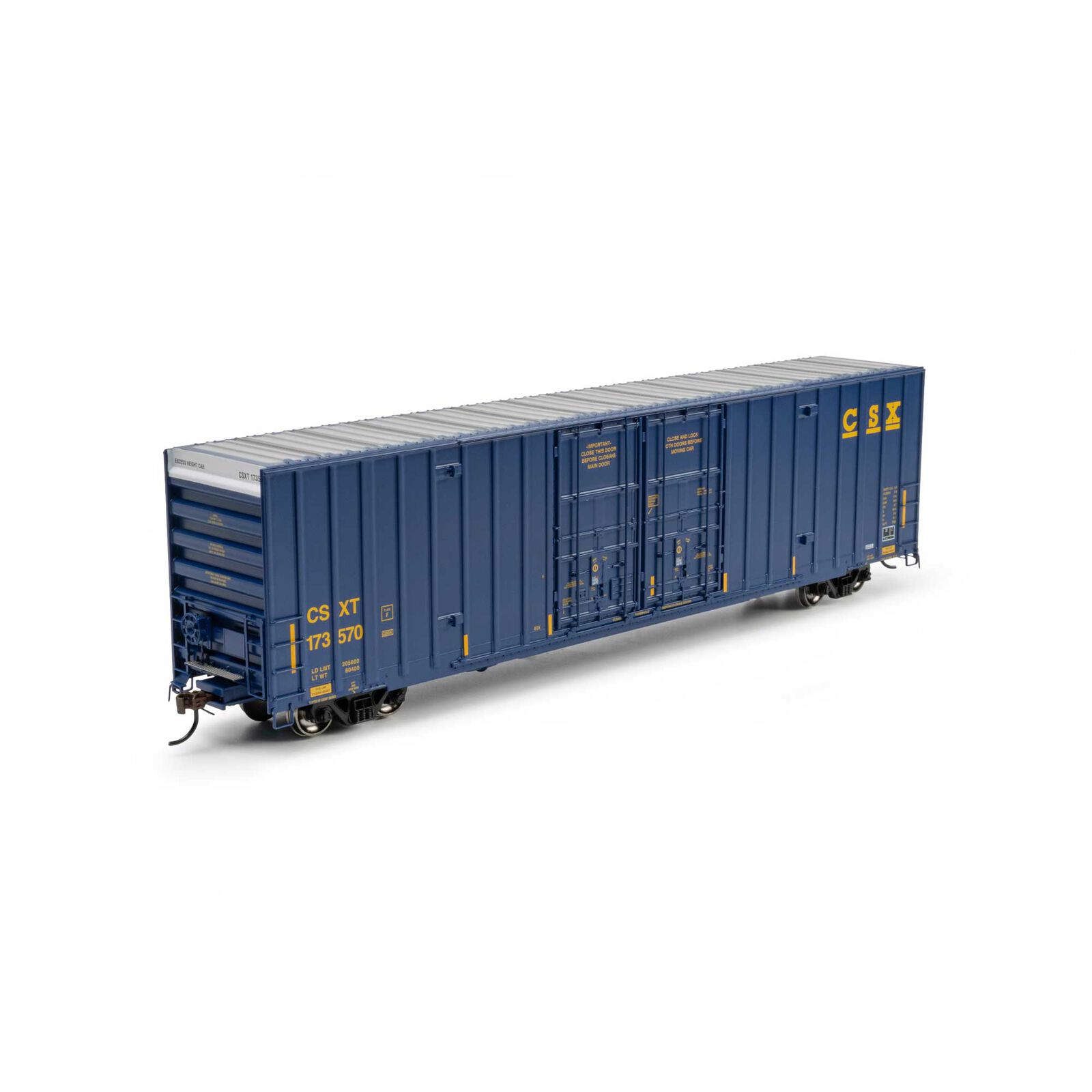 Athearn HO ATH 60' Gunderson High Cube Double Door Box Car, CSXT #173570