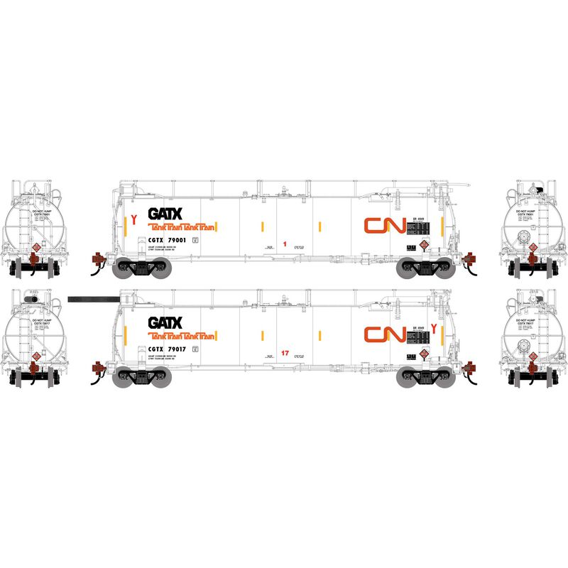 HO TankTrain A/B, CGTX #79001/79017 (2)