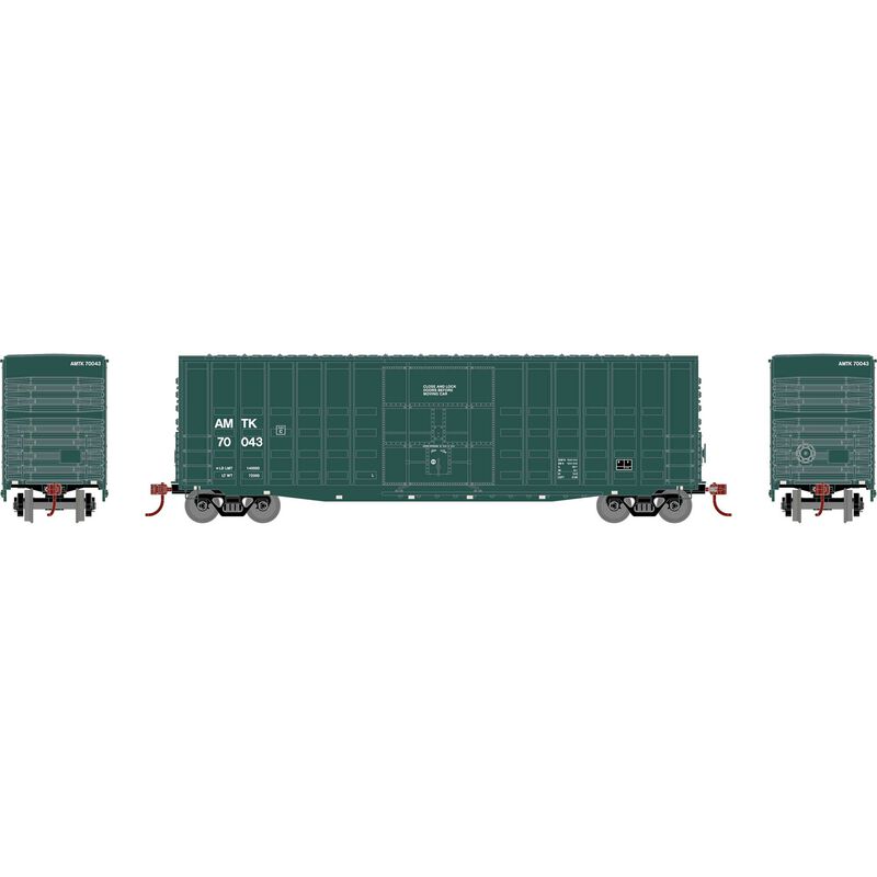HO RND 50' Waffle High Cube Box Car, Amtrak (Green) #70043
