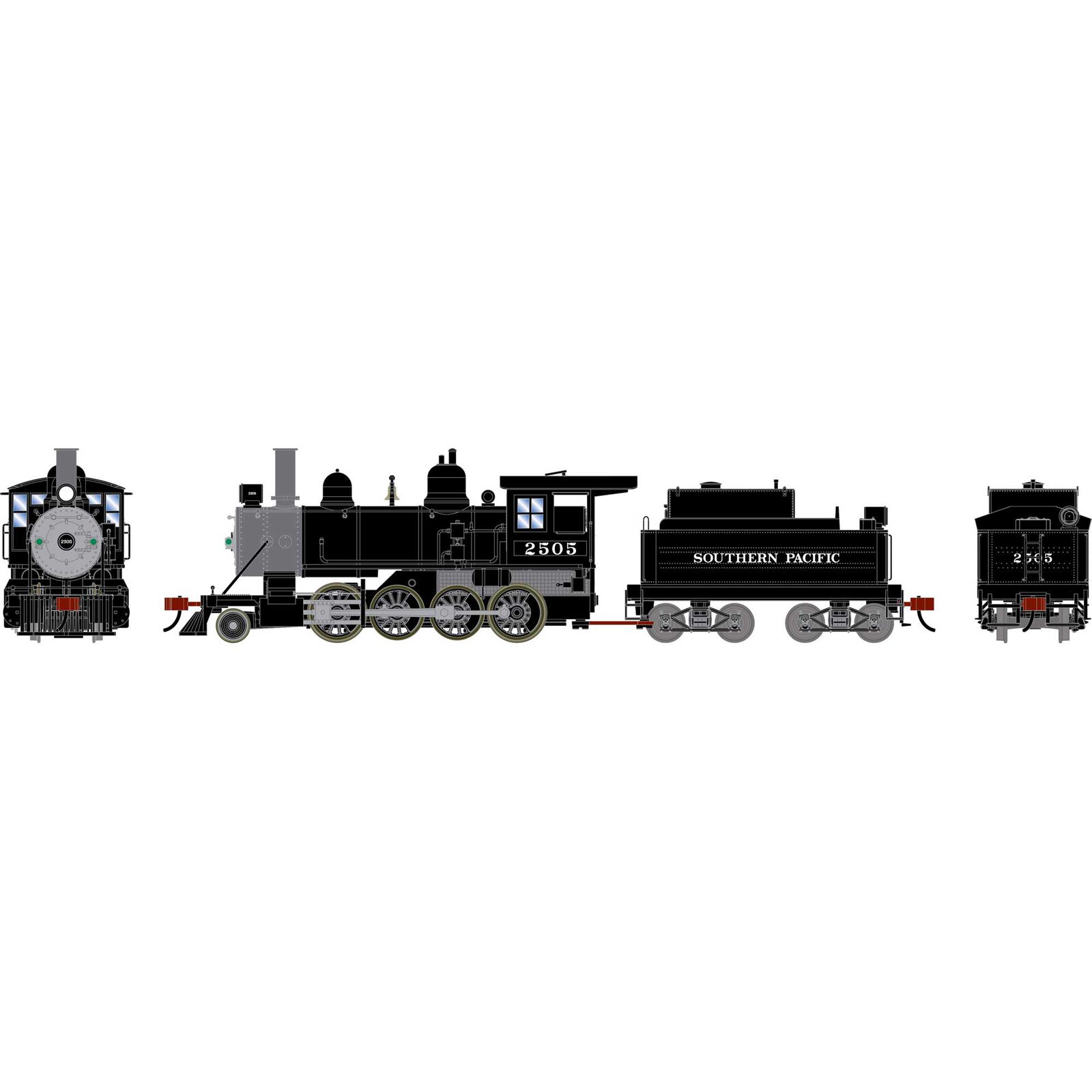 HO ATH 2-8-0 Steam Locomotive, SP #2505