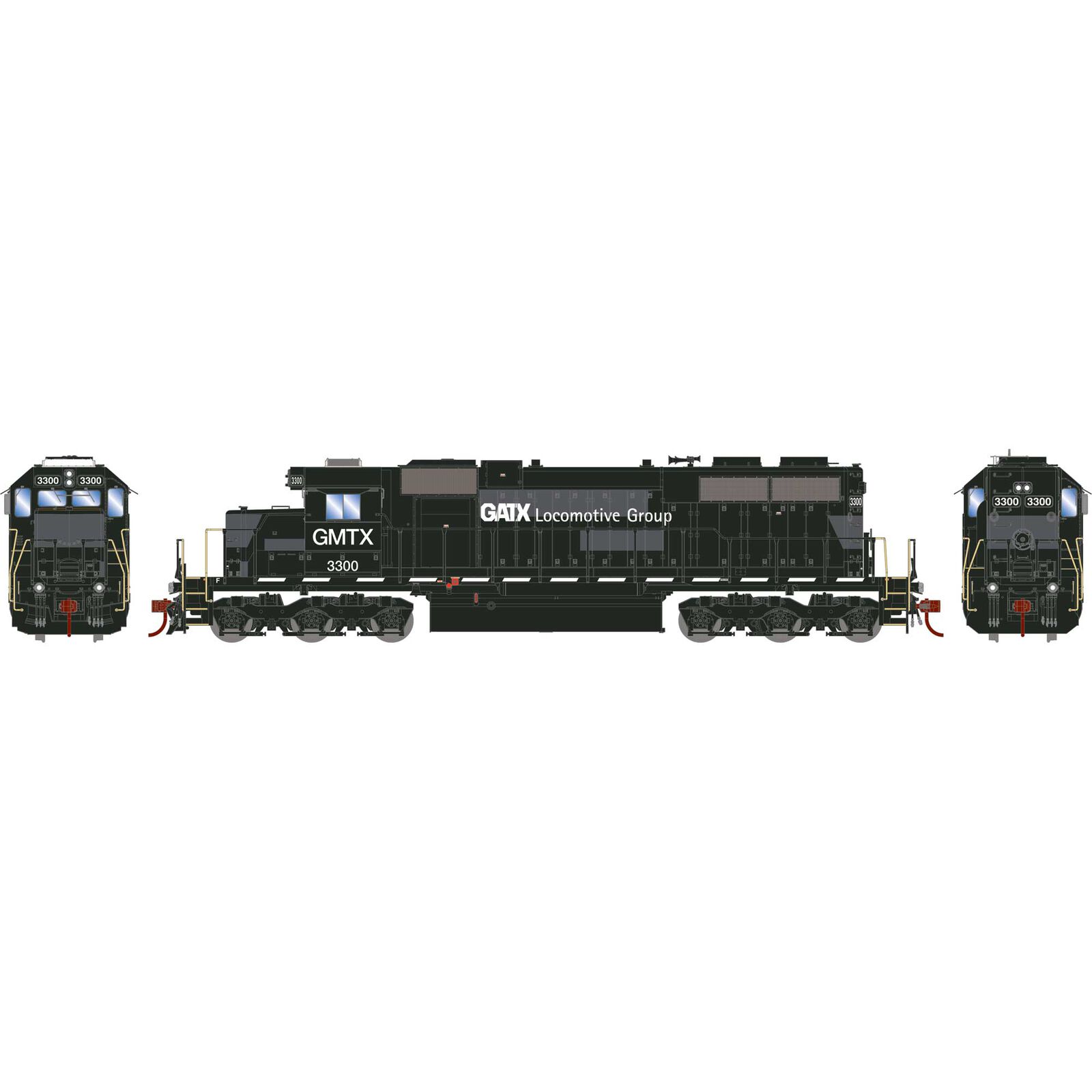 HO EMD SD38 Locomotive with DCC & Sound, GMTX Primed For Grime #3300