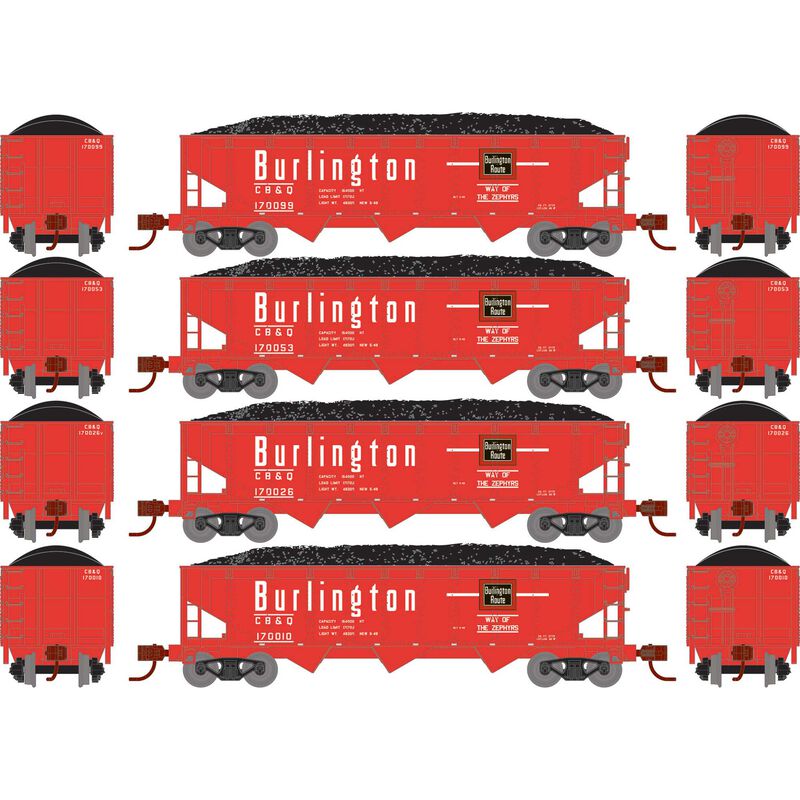 N 40' Offset Coal Hopper with Load, CB&Q #1 (4)