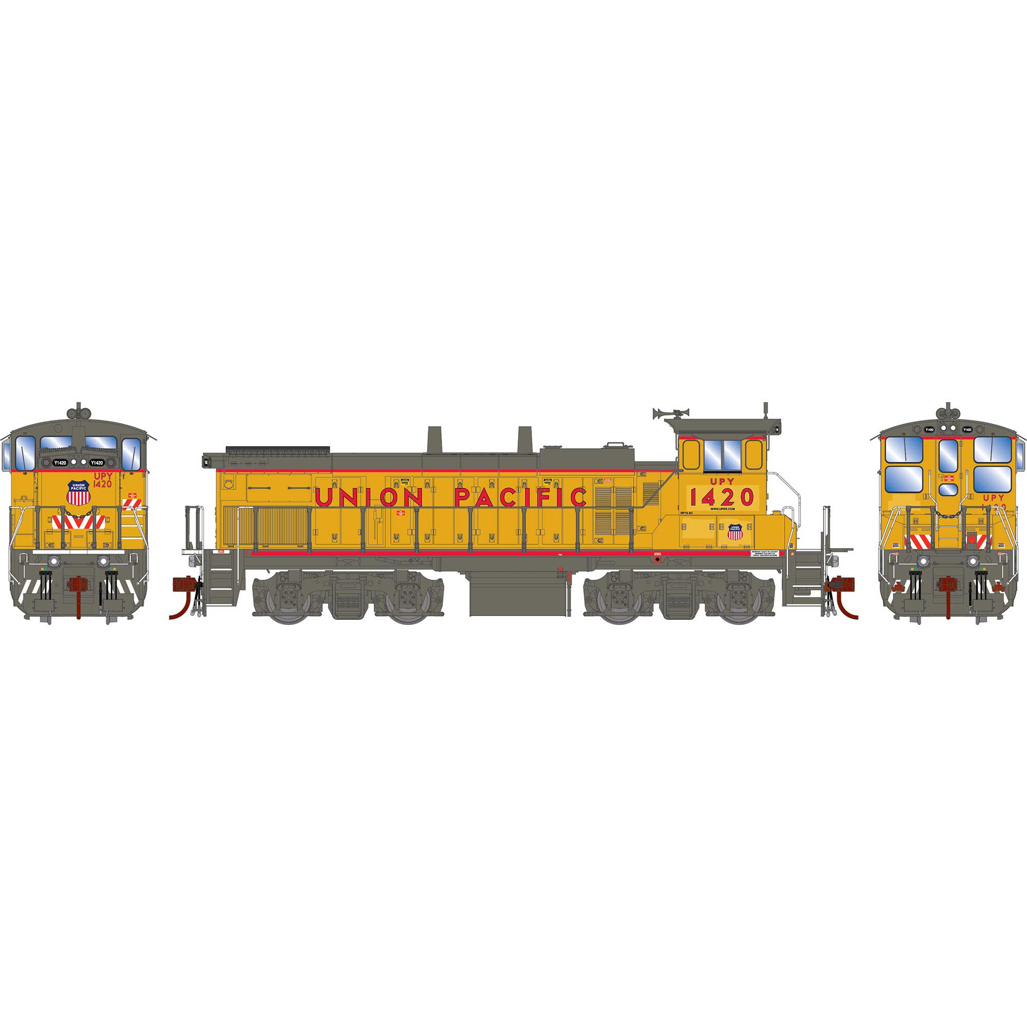 Athearn HO MP15AC, UPY #1420 Model Train | Athearn | Athearn