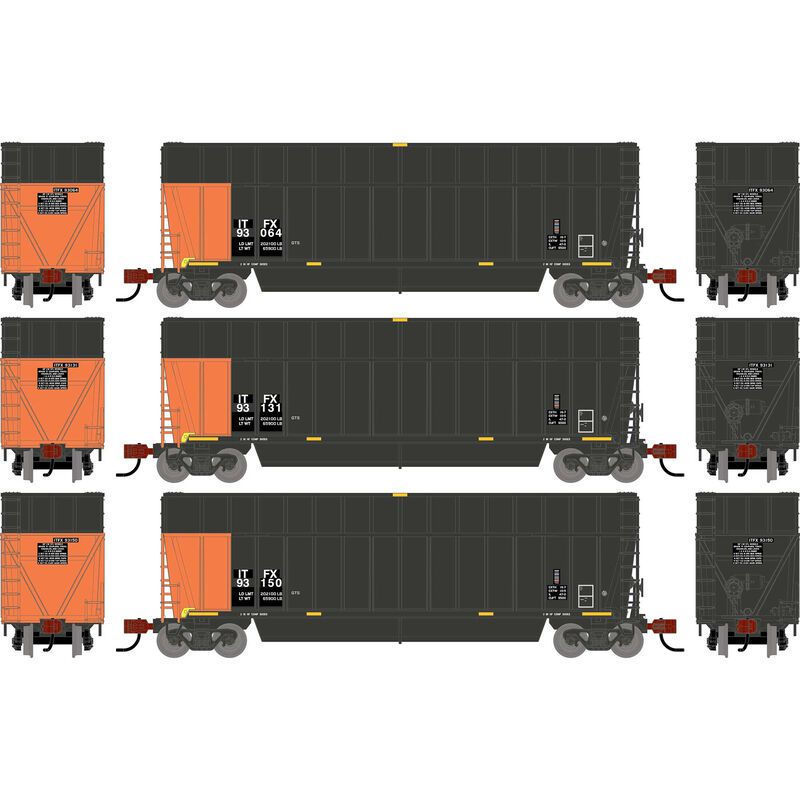 N ATH Berwick Bathtub Extended Side Gondola, Primed For Grime ITFX #93064/93131/93150 (3)