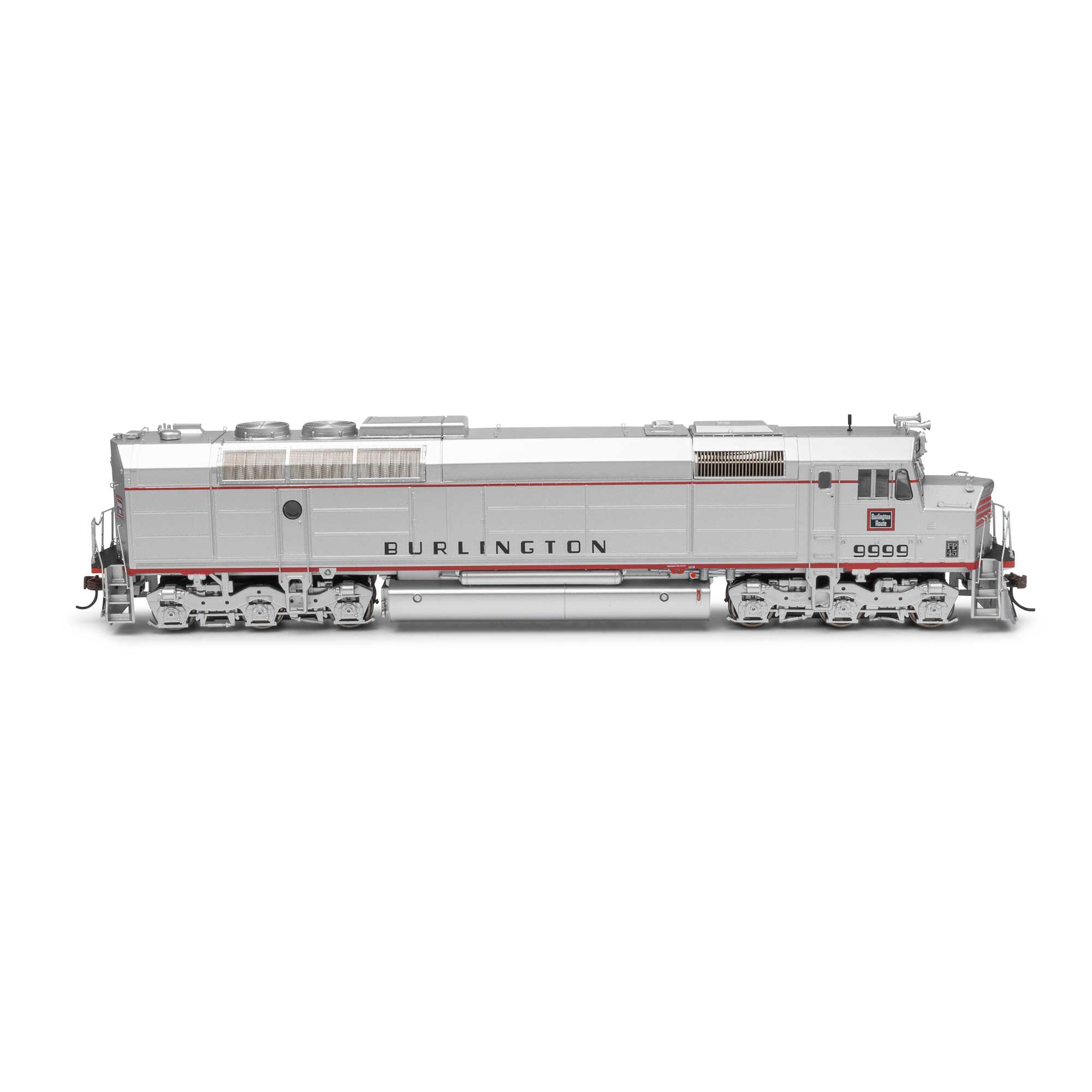 HO FP45 Locomotive with DCC &Sound, CB&Q #9999 Model Train