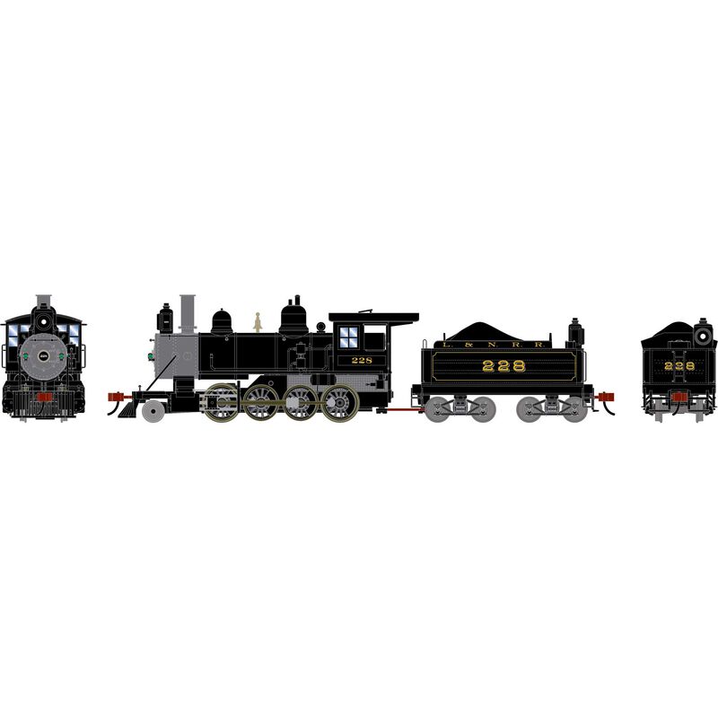 HO ATH 2-8-0 Steam Locomotive w/DCC & Sound, LN #228