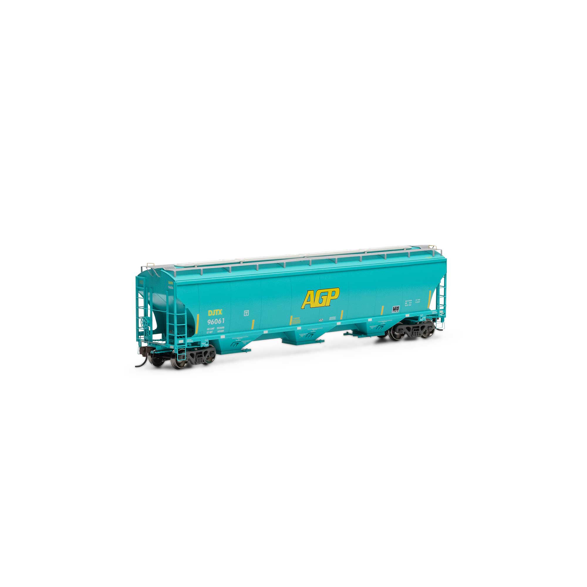 Athearn HO Trinity 3-Bay Hoppers, DJTX #96061 Model Train