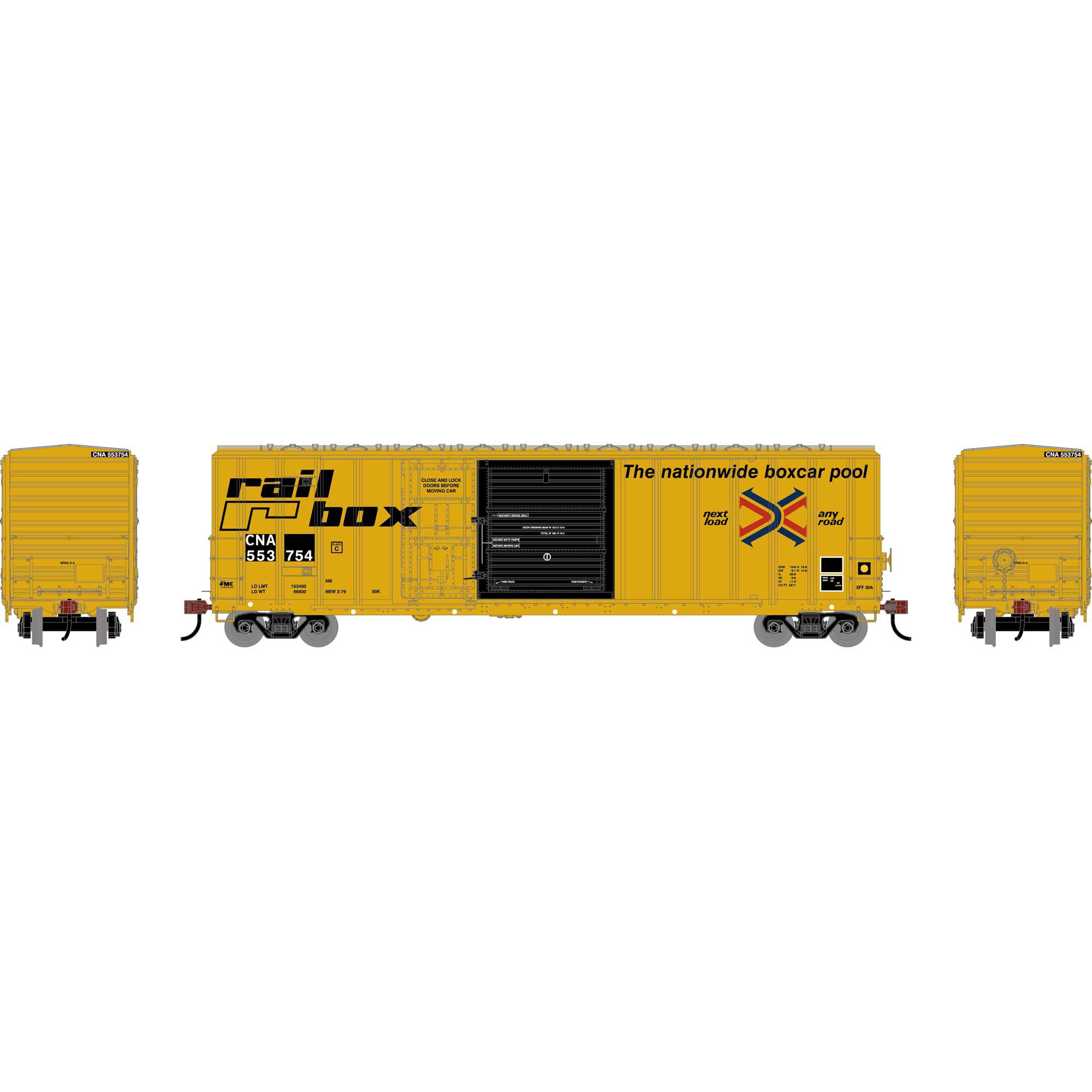 Athearn 55201 HO Scale 10' Doors – 4 Pack For Outside Braced Railbox Boxcars, Vintage