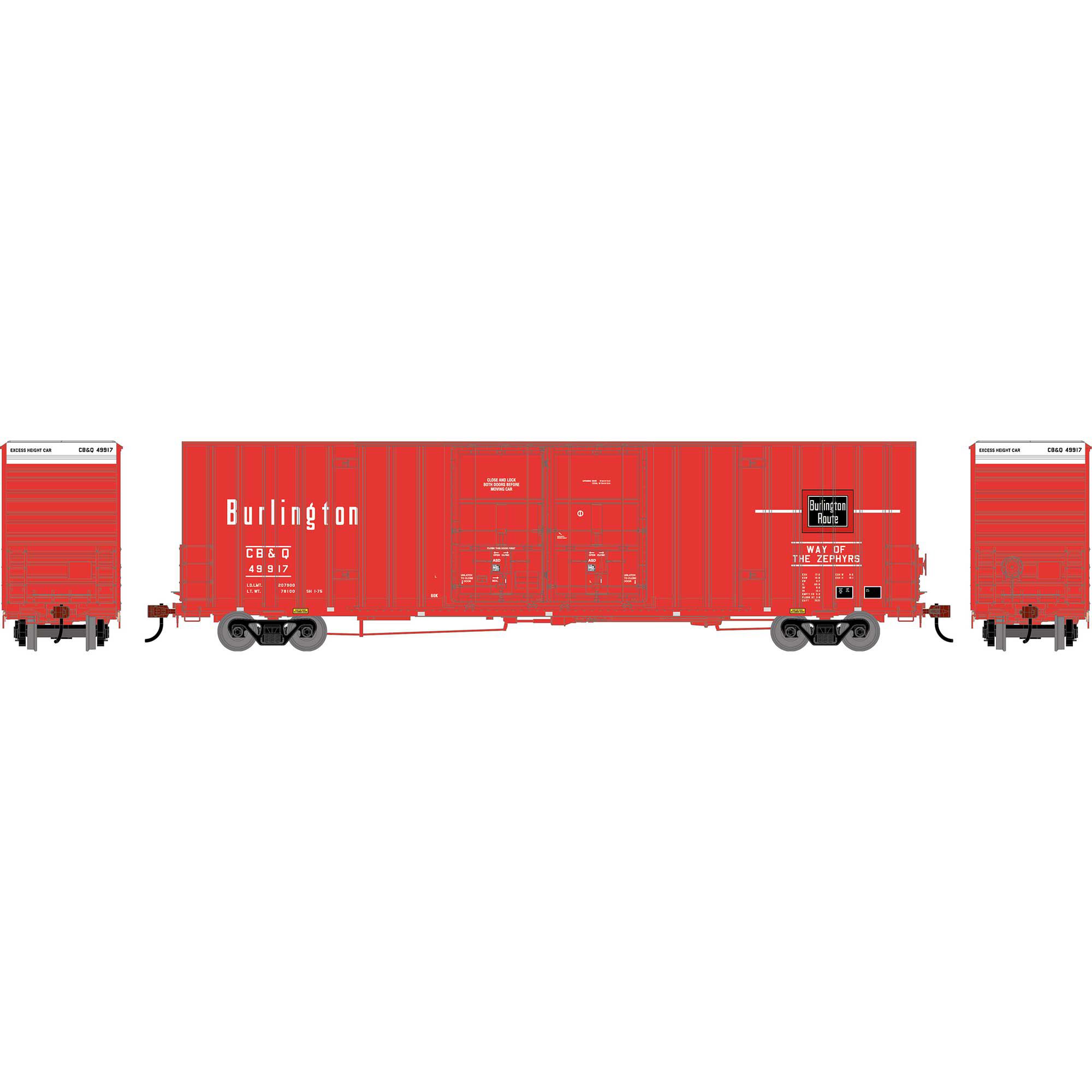Athearn HO ATH 60' Gunderson High-Cube Double Door Box Car