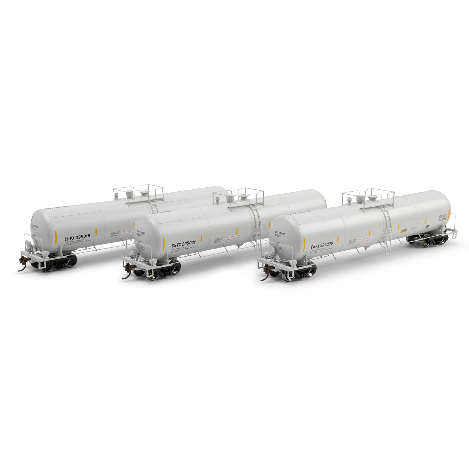 Athearn HO ATH 30K Ethanol Tank Car, CHVX #295016/295020/295031 (3)