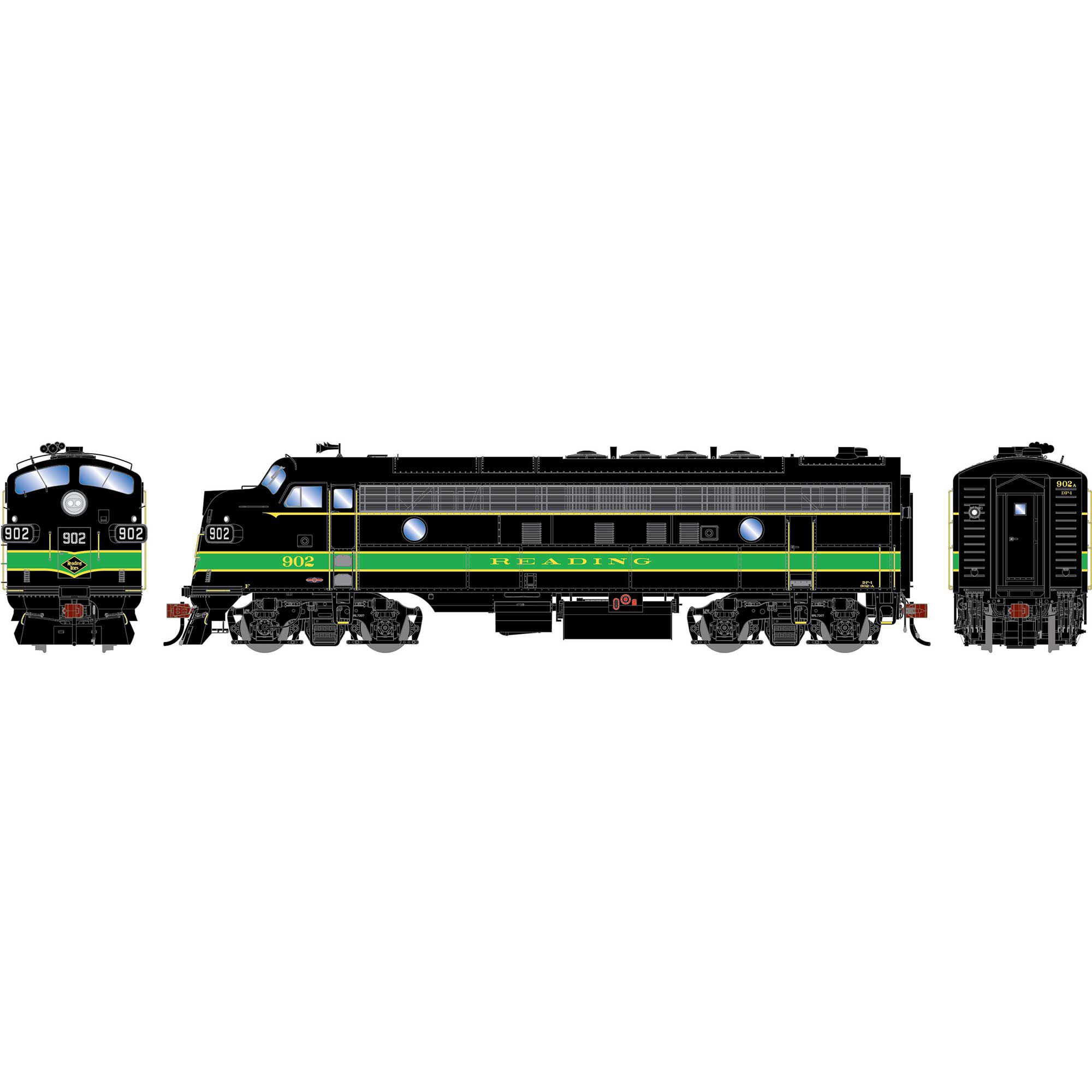 Athearn Genesis HO GEN FP7 Locomotive w/DCC & Sound, RDG #902