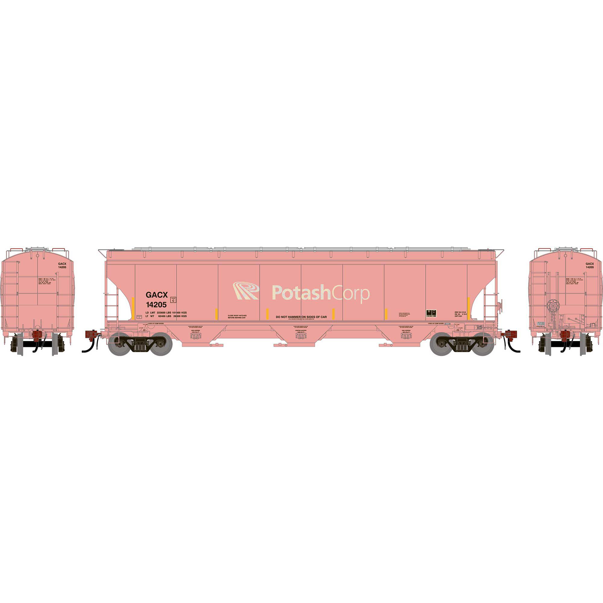 HO GEN Trinity 5161 Covered Hopper, Primed For Grime GACX #14205