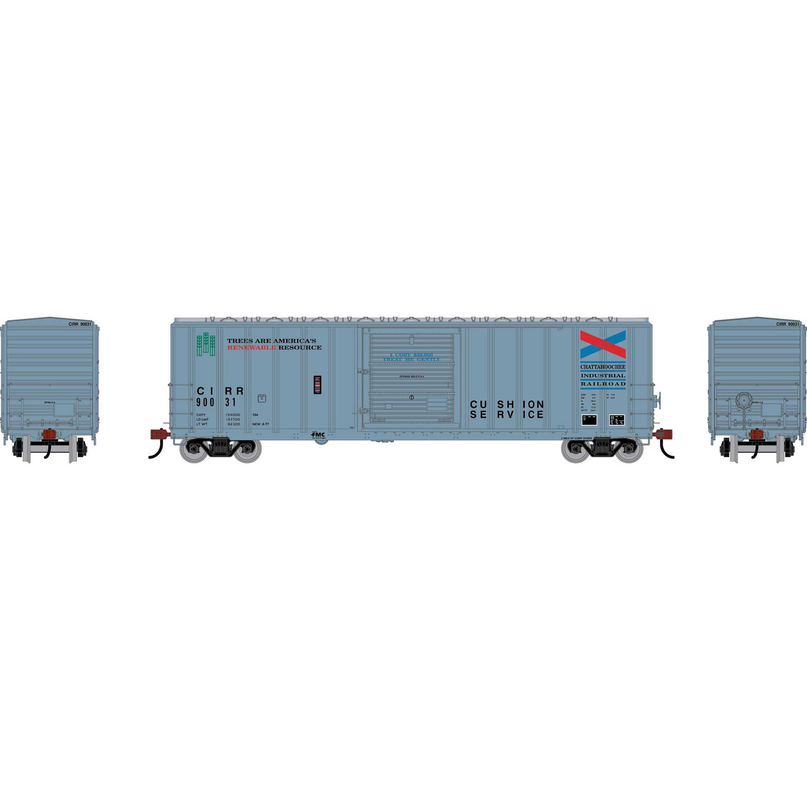 Athearn HO ATH 50' FMC 5347 Single Door Box Car, CIRR #90031