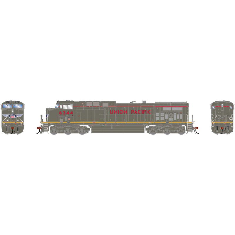 Athearn Genesis HO GEN AC4400CW Locomotive w/DCC & Sound, UP 'Grey Ghost' #6344