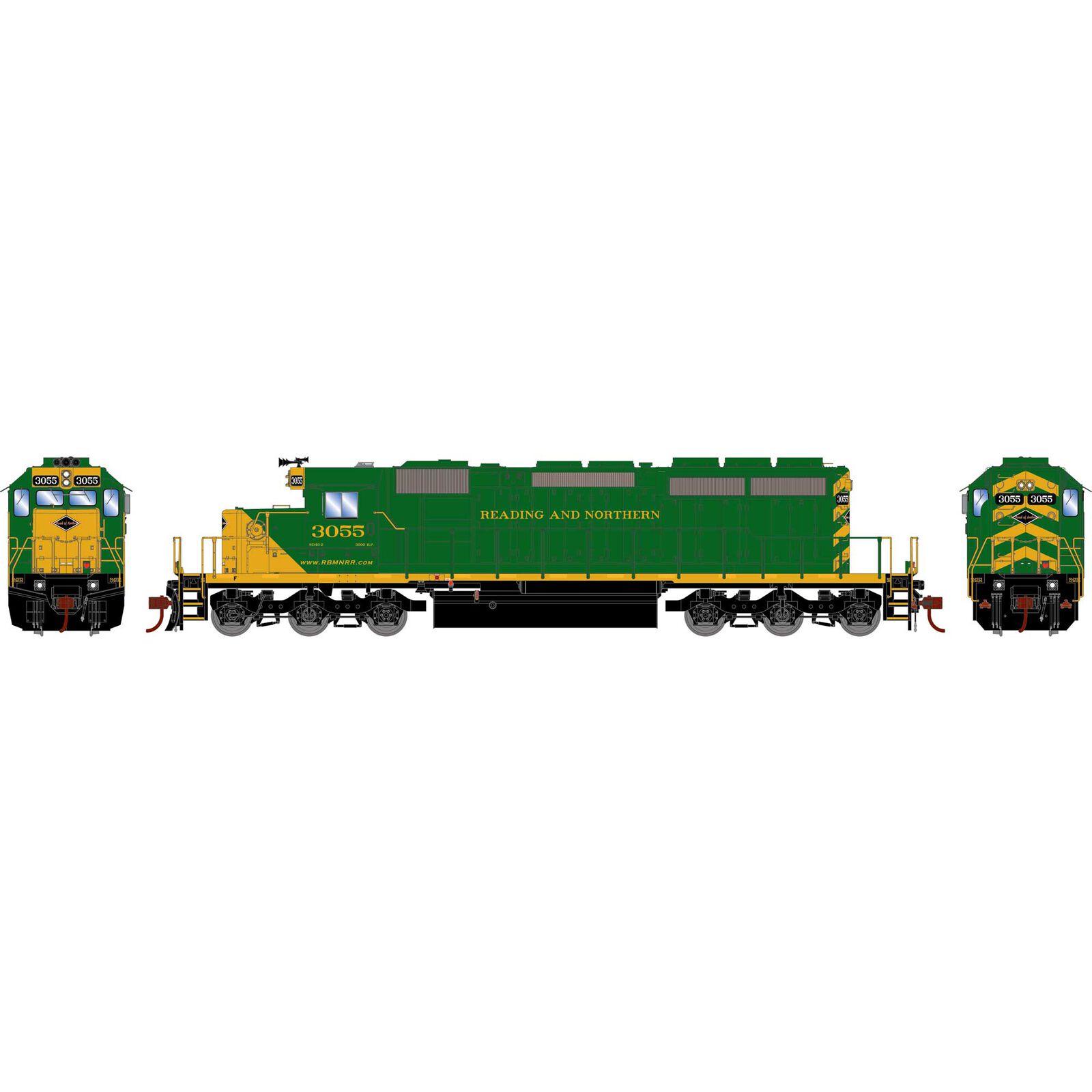 HO EMD SD40-2 Locomotive with DCC & Sound, RBMN #3055 Model Train  display picture 1