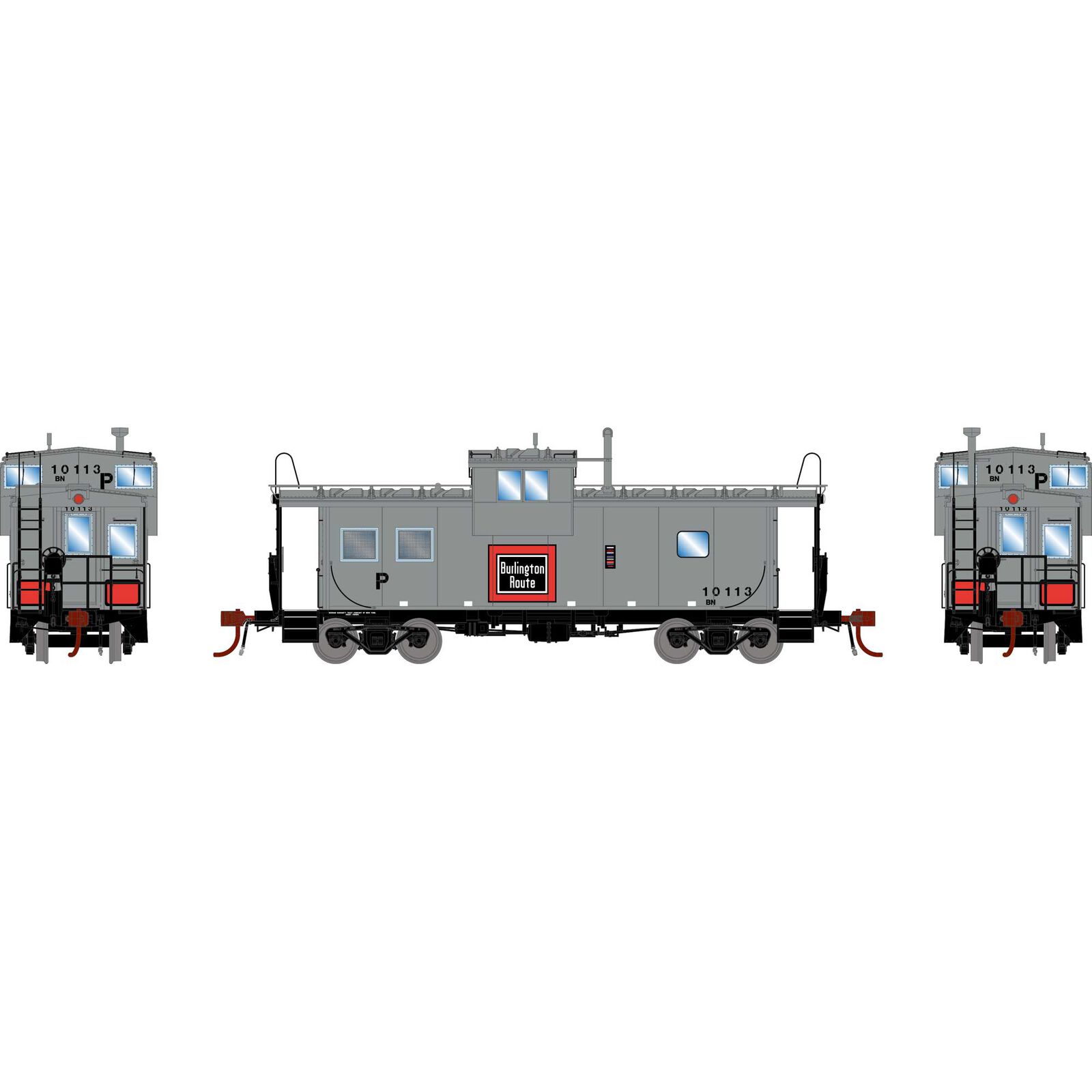 HO ICC Caboose with Lights, BN #10113