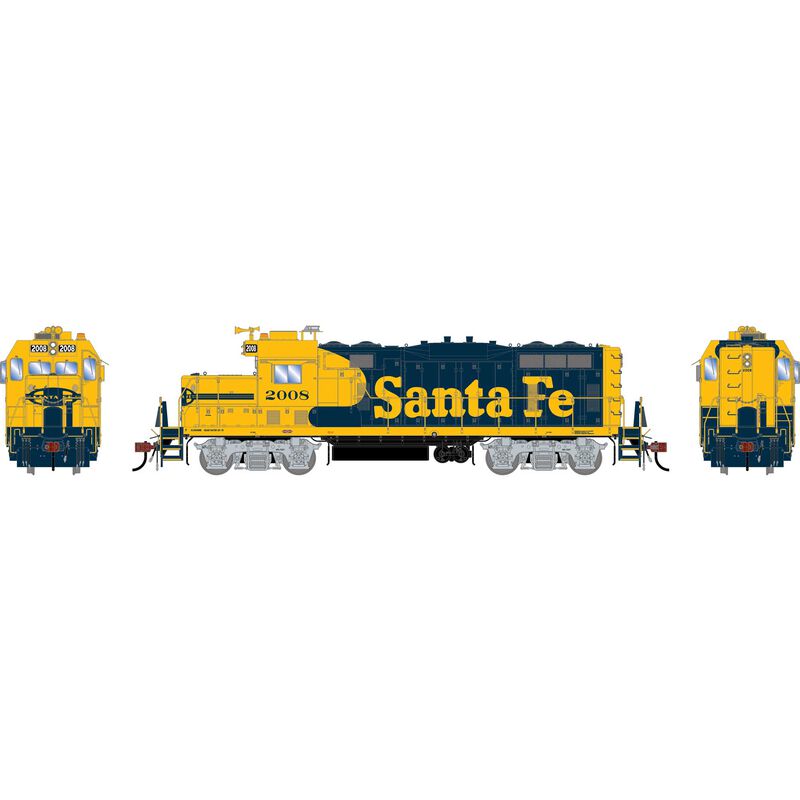 Athearn Genesis HO GEN GP7u Locomotive, ATSF #2008