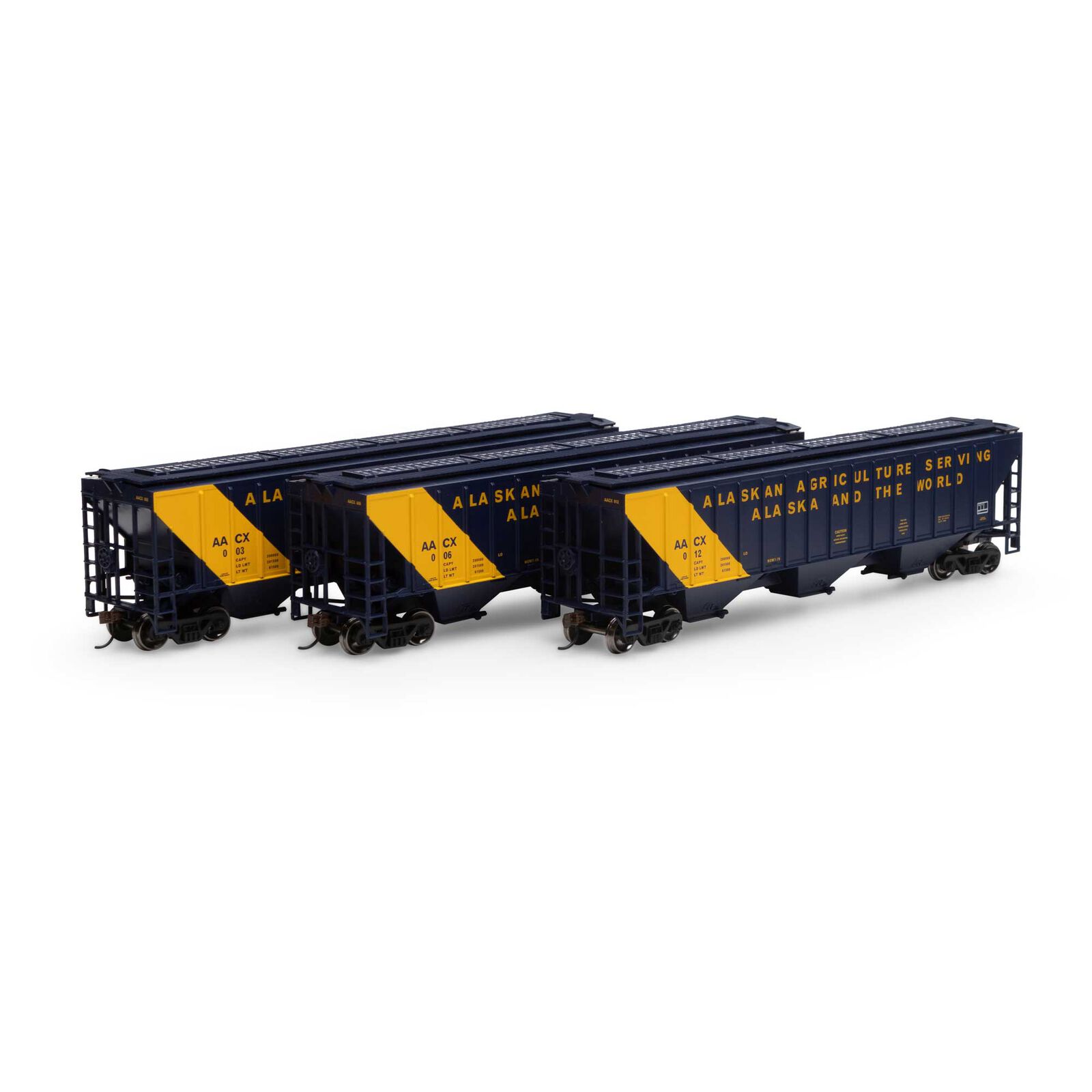 HO RTR PS 4740 Covered Hopper, AACX (3)