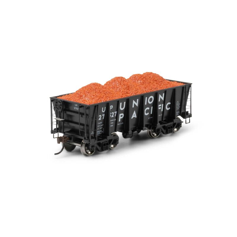 HO 26' PC&F Ore Car Tight-Bottom Low Side with Load, UP #27527