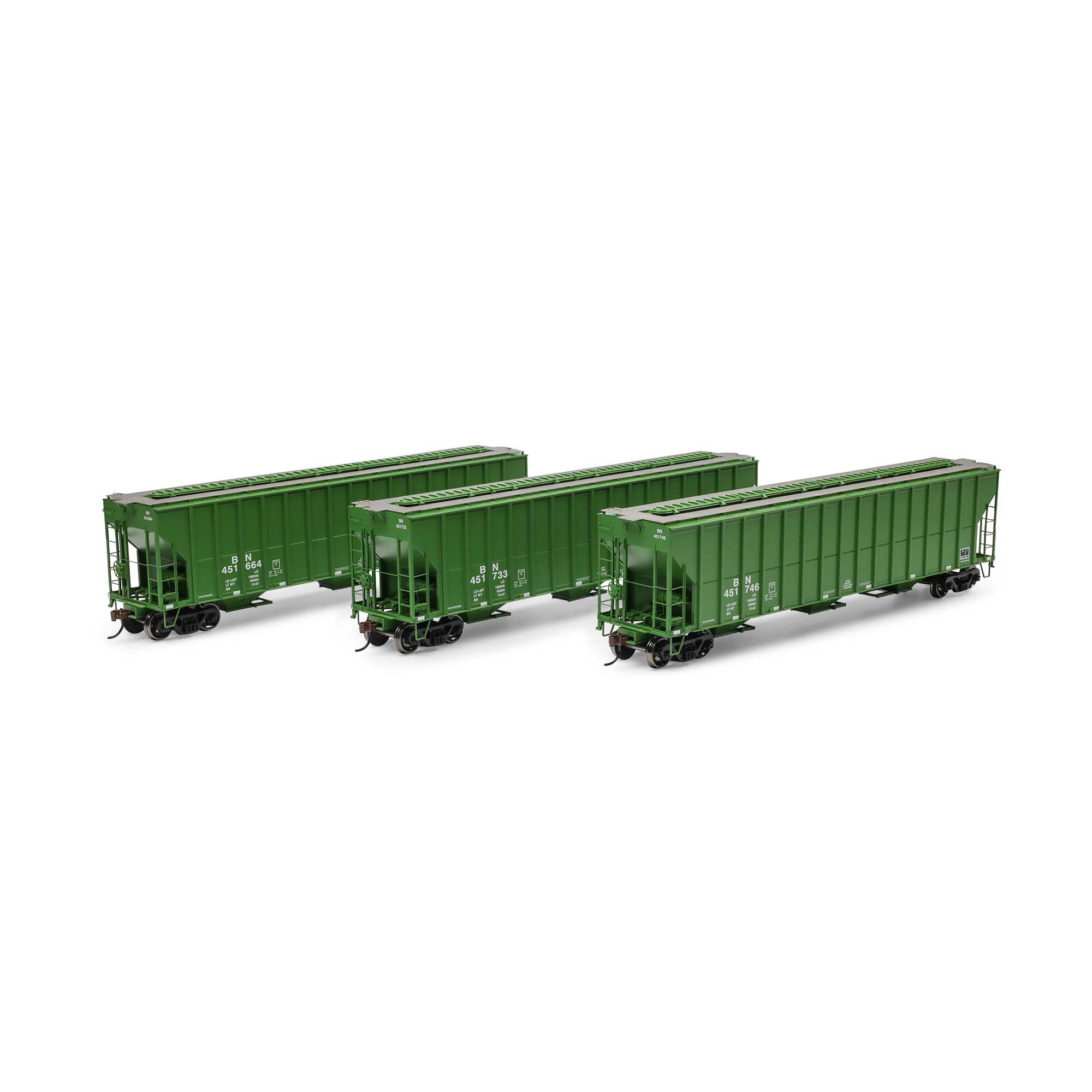 HO FMC 4700 Covered Hopper, BN #451664 / 451733 / 451746 (3) Model