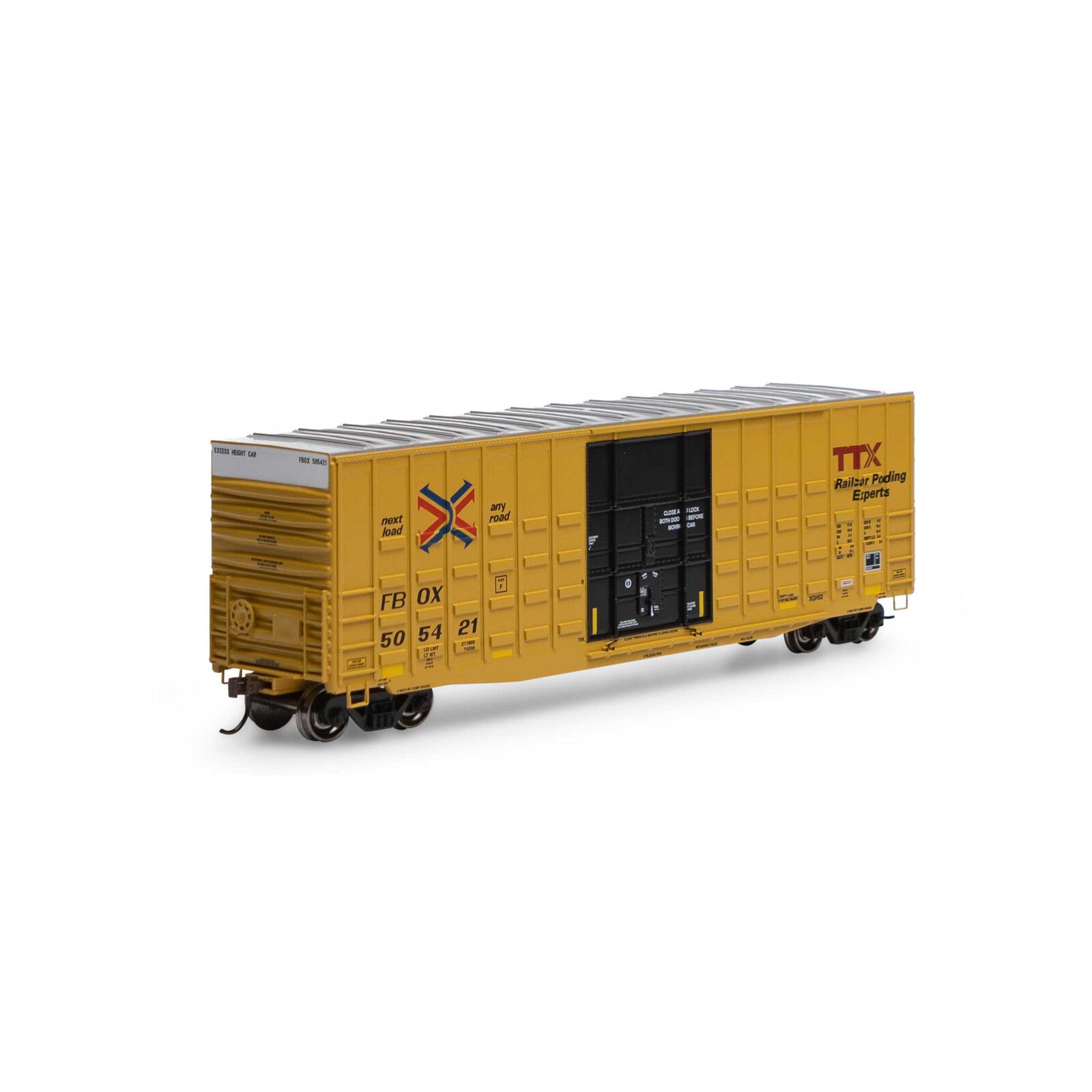 HO 50' Waffle HC Plug Door Box, FBOX #505421