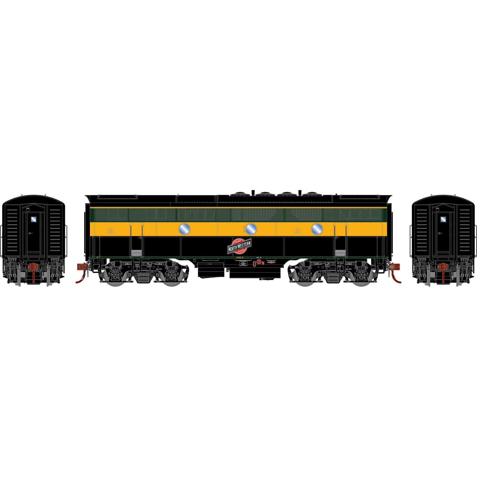 HO F3B Locomotive with DCC & Sound, C&NW #4061-B