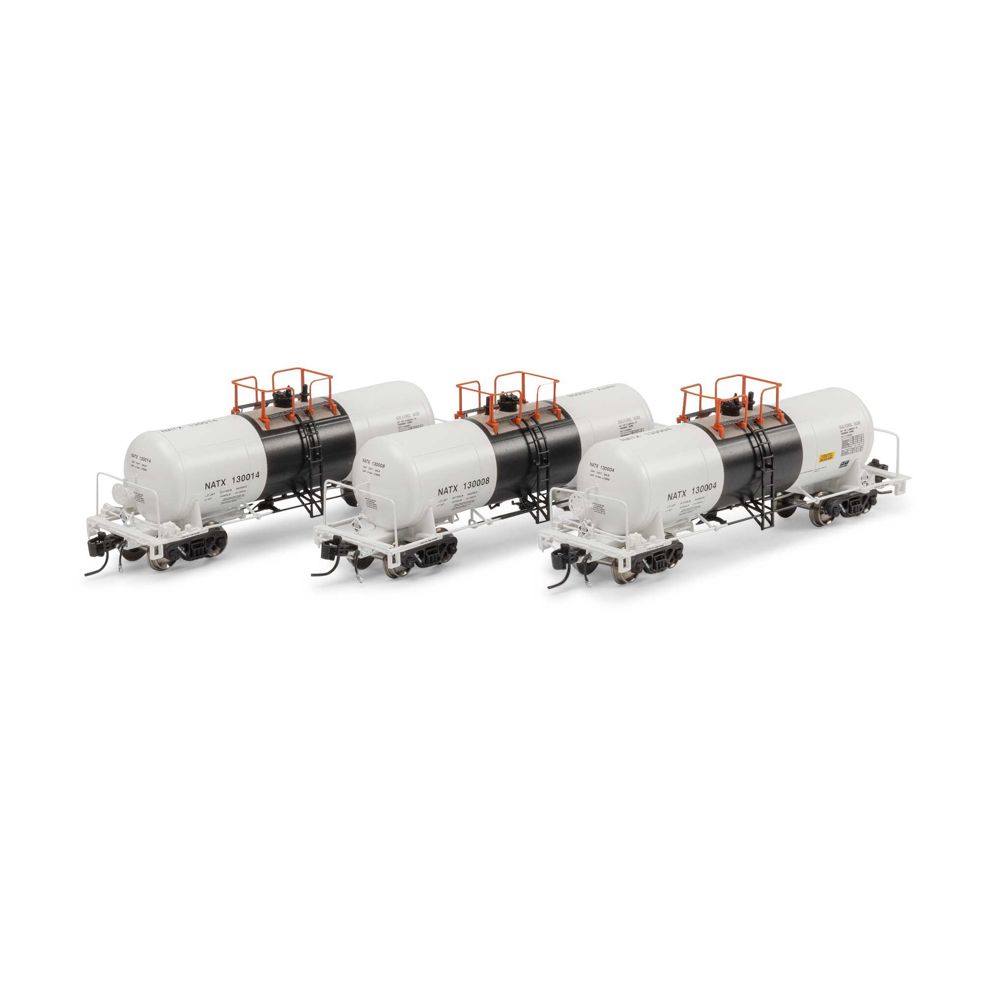 N 13,600-Gallon Acid Tank, NATX (3) Model Train | Athearn | Athearn