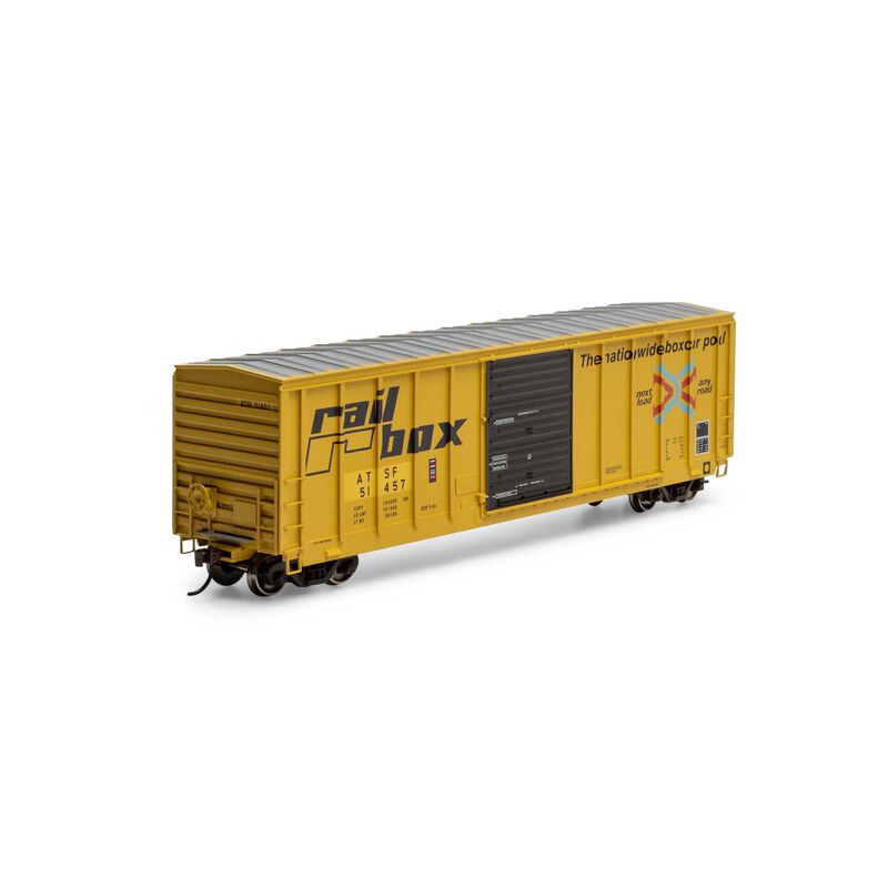 HO ATH 50' PS 5277 Box Car, ATSF Primed For Grime 'Ex-Railbox' #51457